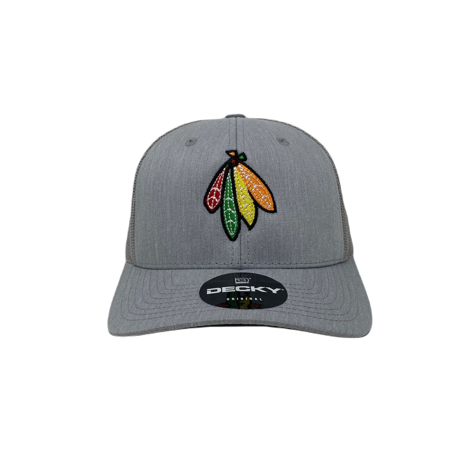 Other Indian Feather Bundle Trucker Hat in Heather Grey Size ONE SIZE - 2 Thumbnail