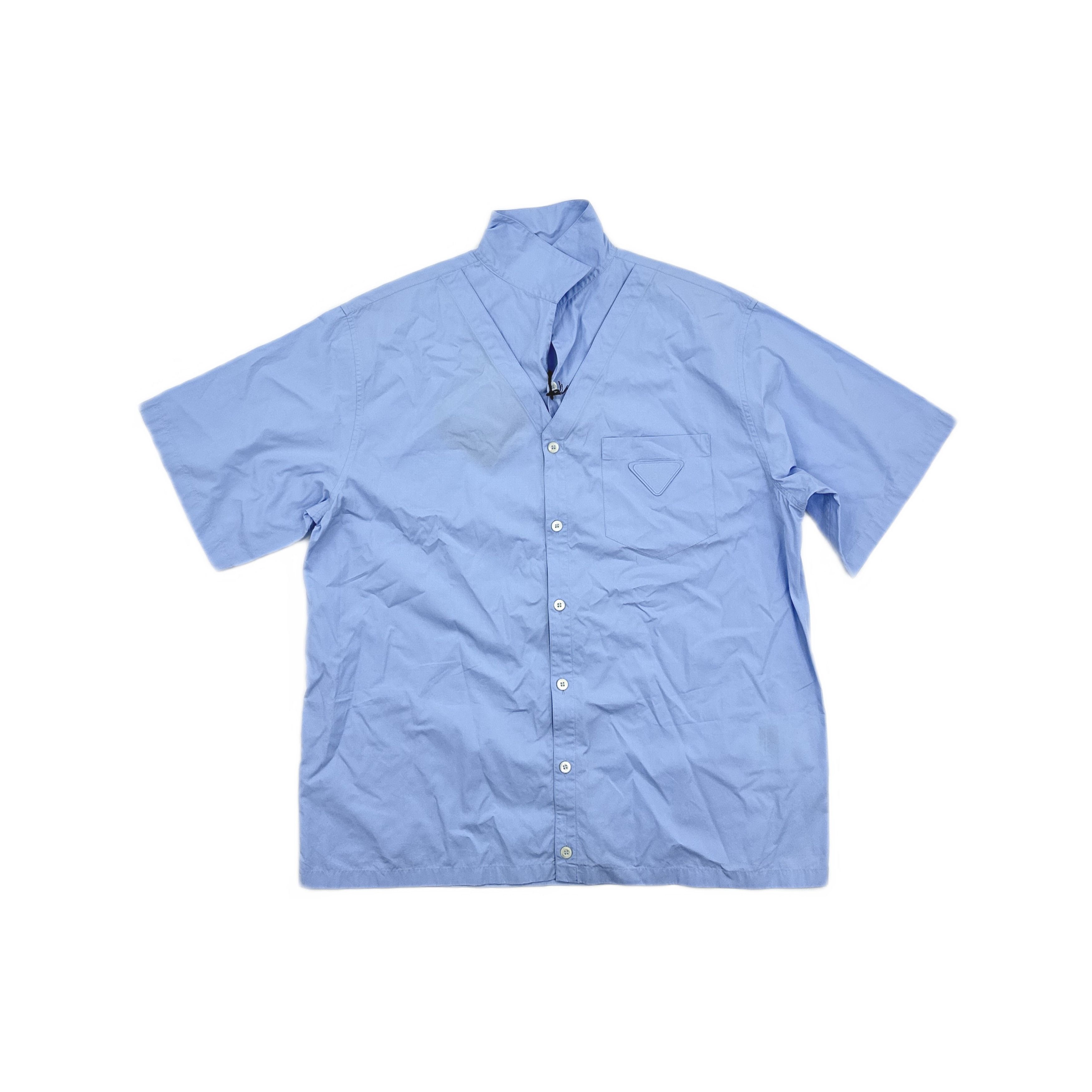 Prada Prada Logo Patch Button Up Shirt Size L Size US L / EU 52-54 / 3 - 1 Thumbnail