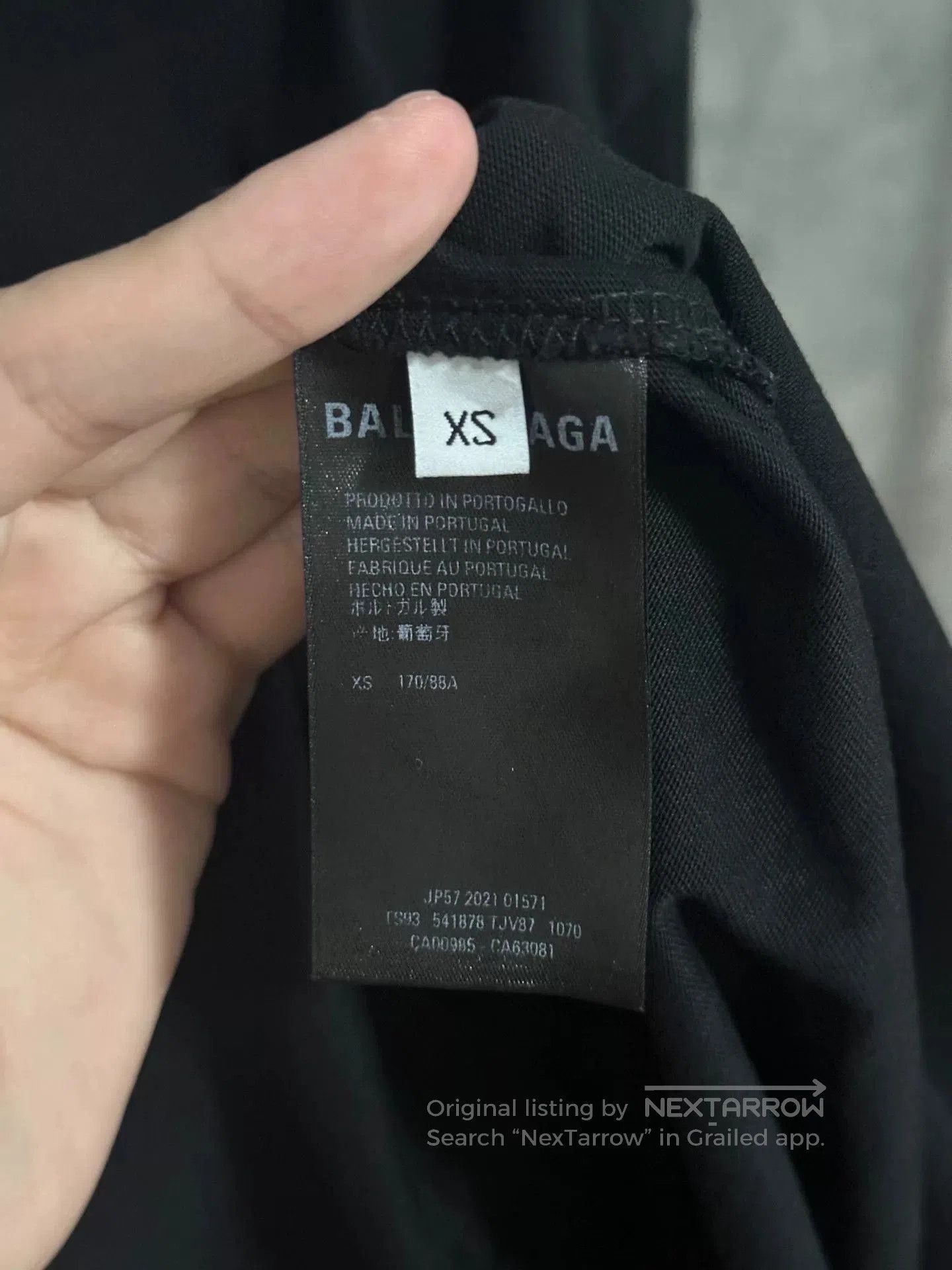 Balenciaga black balenciaga embroidered long sleeve t-shirt. Size US XS / EU 42 / 0 - 3 Thumbnail