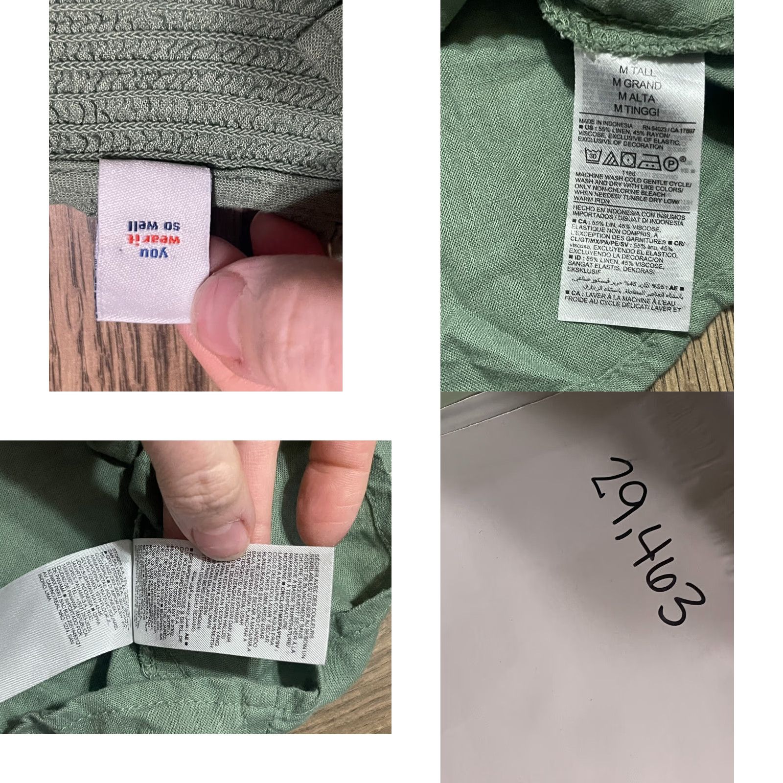 Old Navy Old Navy Shirt Women's M Tall Green V-Neck Long Sleeve Tie Up Casual Basic Modern Shirt Mens? Size M / US 6-8 / IT 42-44 - 8 Thumbnail