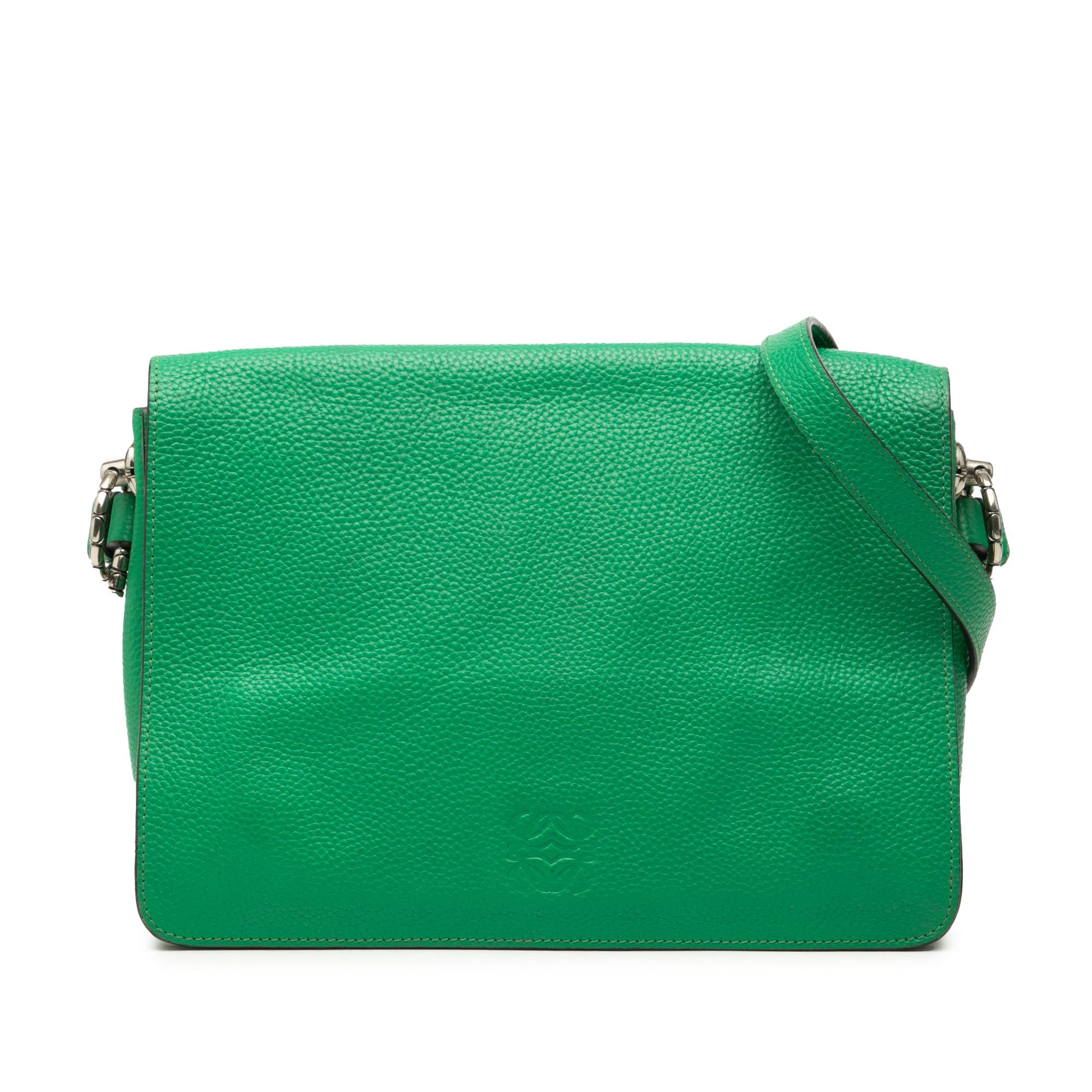 Loewe LOEWE Pebbled Calfskin Anagram Flap Crossbody Size ONE SIZE - 1 Thumbnail
