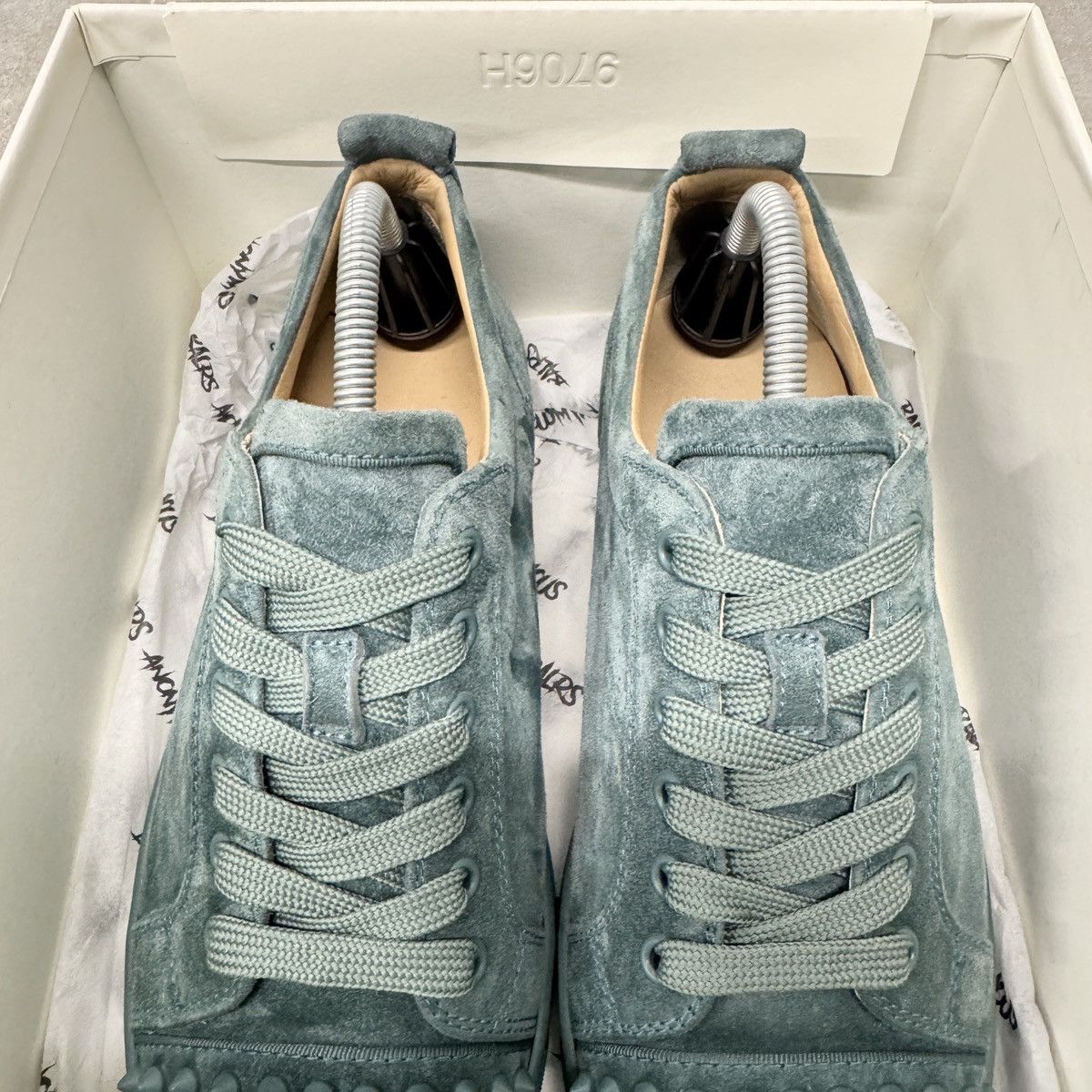 Christian Louboutin Christian Louboutin Louis Junior Spike Trainer Teal RRP £795 Size US 8.5 / EU 41-42 - 4 Thumbnail