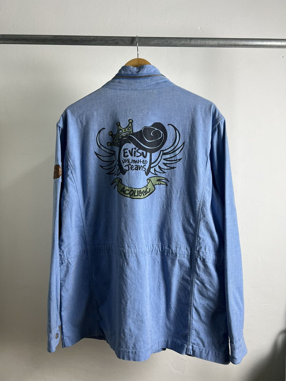 Evisu × Japanese Brand 2000s Evisu Jeans 'Unlimited Jeans Acolistic' Jackets Size US XL / EU 56 / 4 - 1 Thumbnail