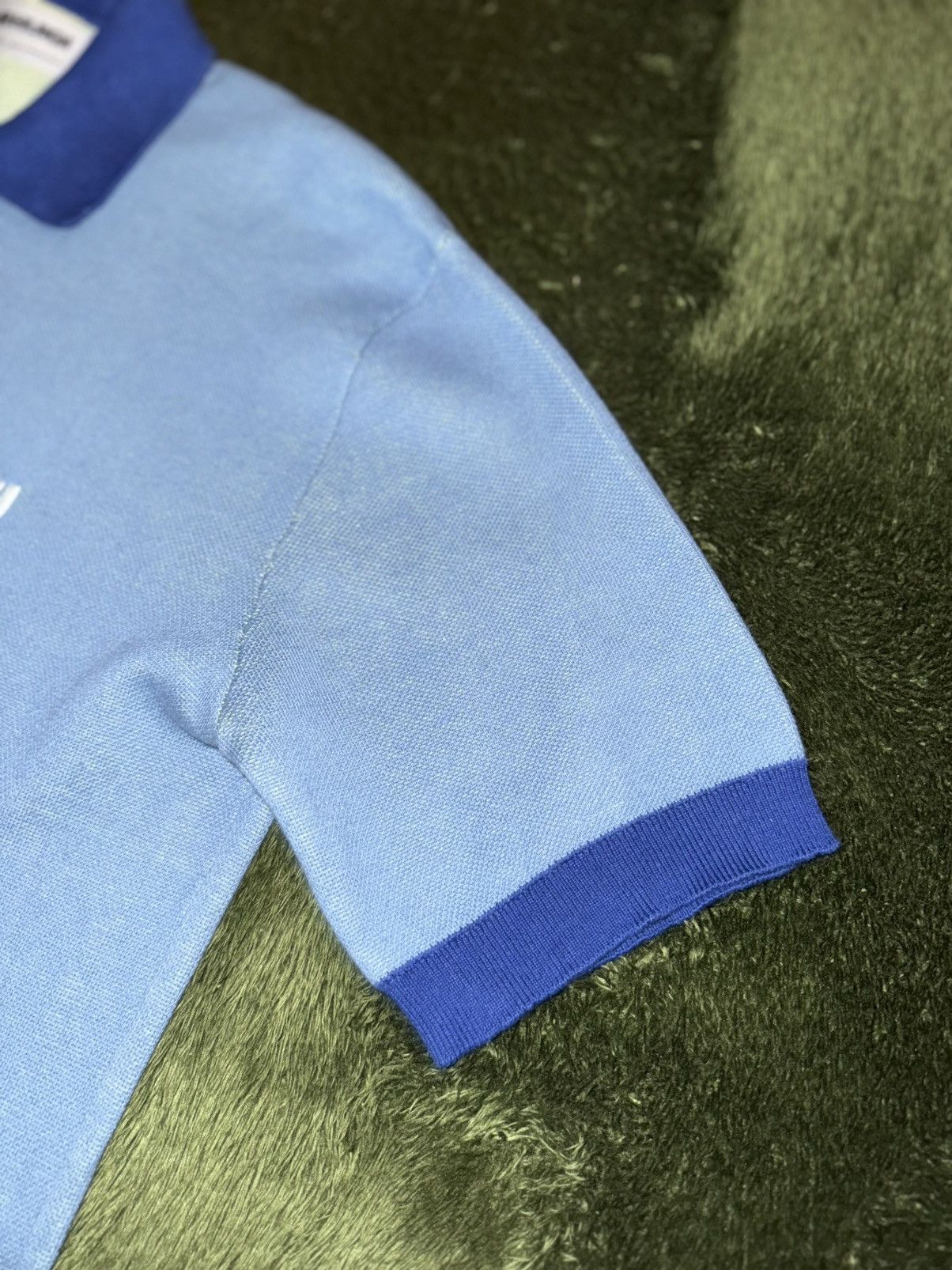 Rhude × Zara [M] RHUDE Rhuigi x ZARA Jacquard Knit T-Shirt Blue Size US M / EU 48-50 / 2 - 4 Thumbnail