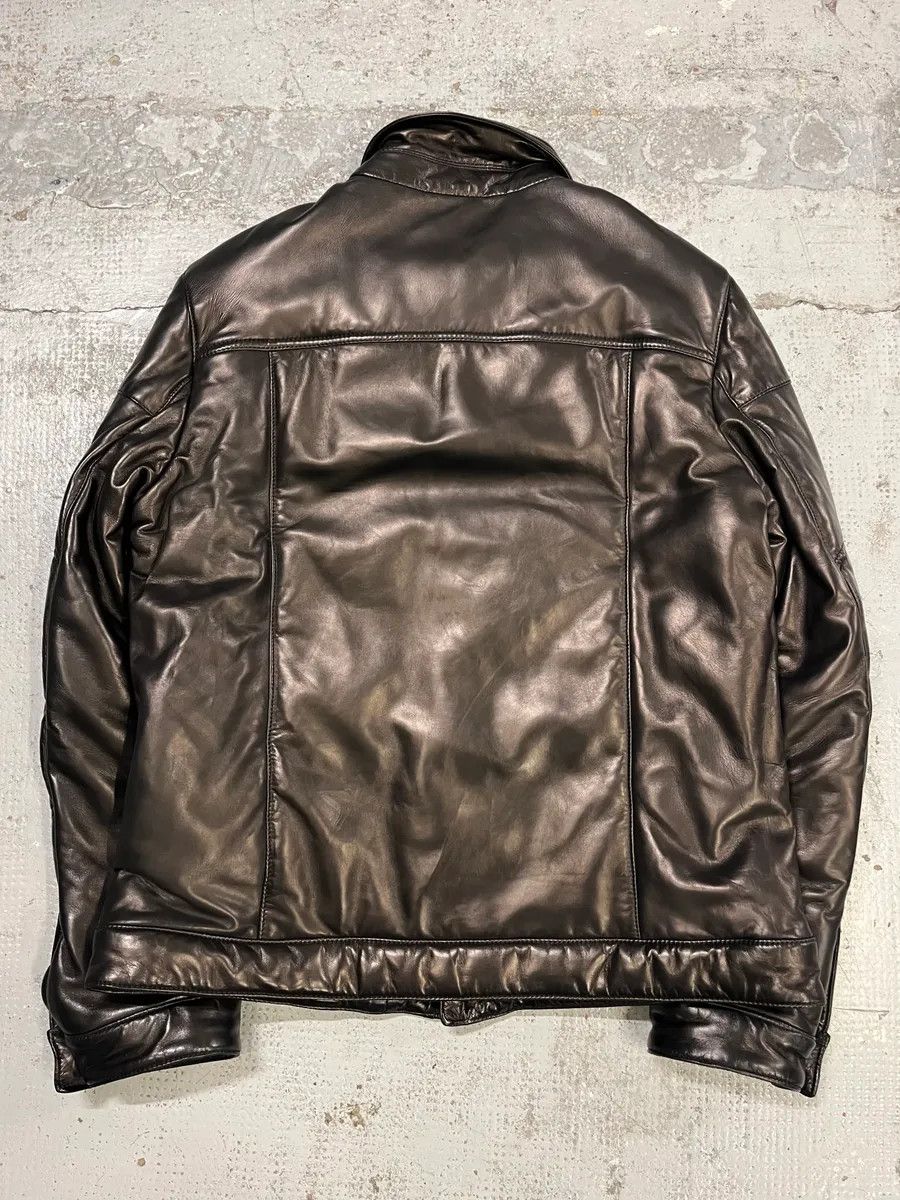 Prada 2000s Prada Brown Leather Bomber Jacket Size US M / EU 48-50 / 2 - 7 Thumbnail