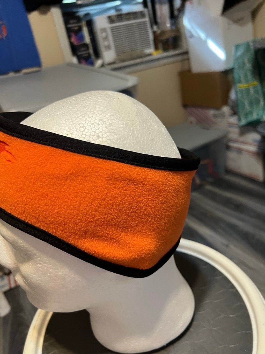 Port Authority Men's Port Authority Orange Black Fleece Headband One Size Size ONE SIZE - 2 Thumbnail