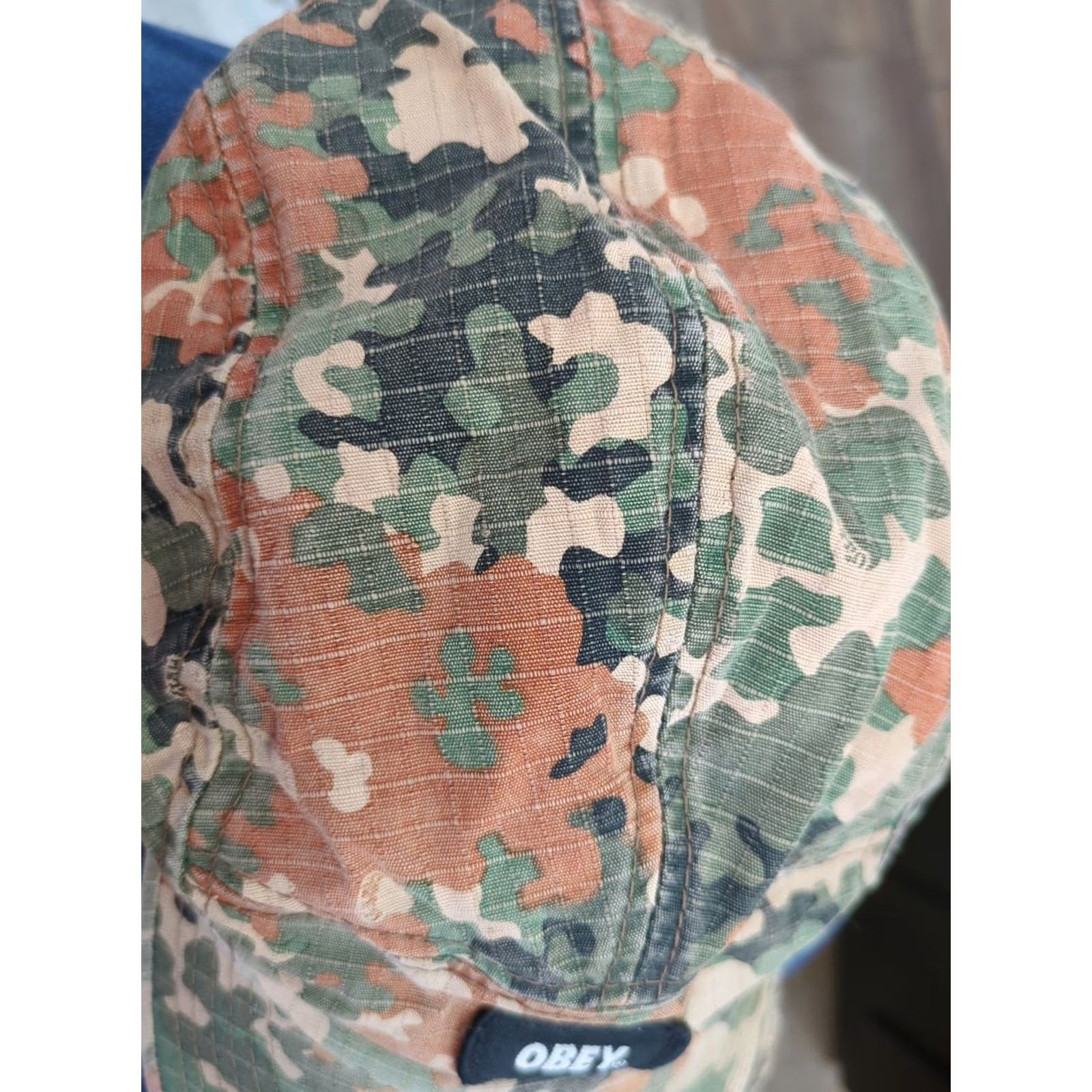 Obey OBEY Circle Patch Camo Hat Adjustable Strapback Camp Cap Mens One Size Multicolor 5 Panel Colorful Series Size ONE SIZE - 3 Thumbnail