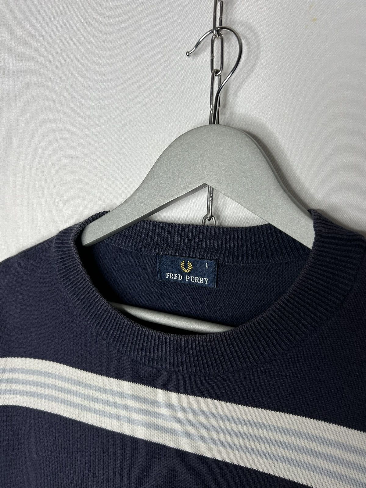 Other Vintage Fred Perry Striped Sweatshirt Long Sleeve Sweeter Size US L / EU 52-54 / 3 - 5 Thumbnail