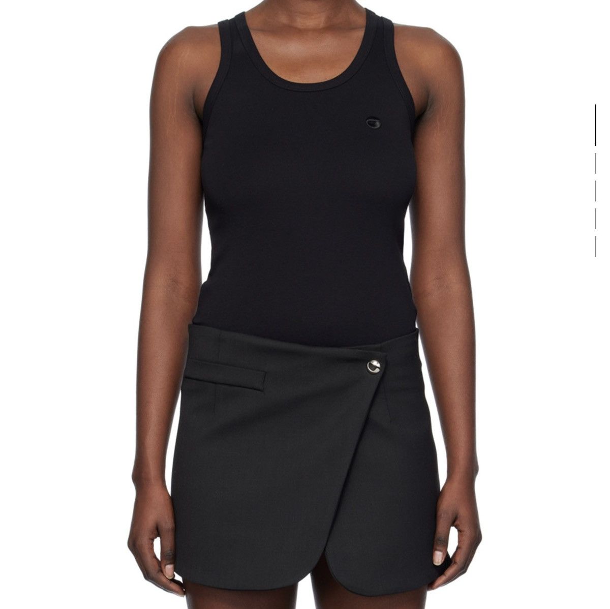 Coperni Coperini Black Logo Embroidered Tank Top Size S / US 4 / IT 40 - 3 Thumbnail