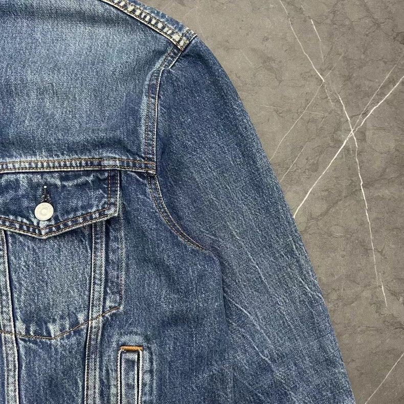 Balenciaga balenciaga distressed denim jacket with logo Size US L / EU 52-54 / 3 - 5 Thumbnail