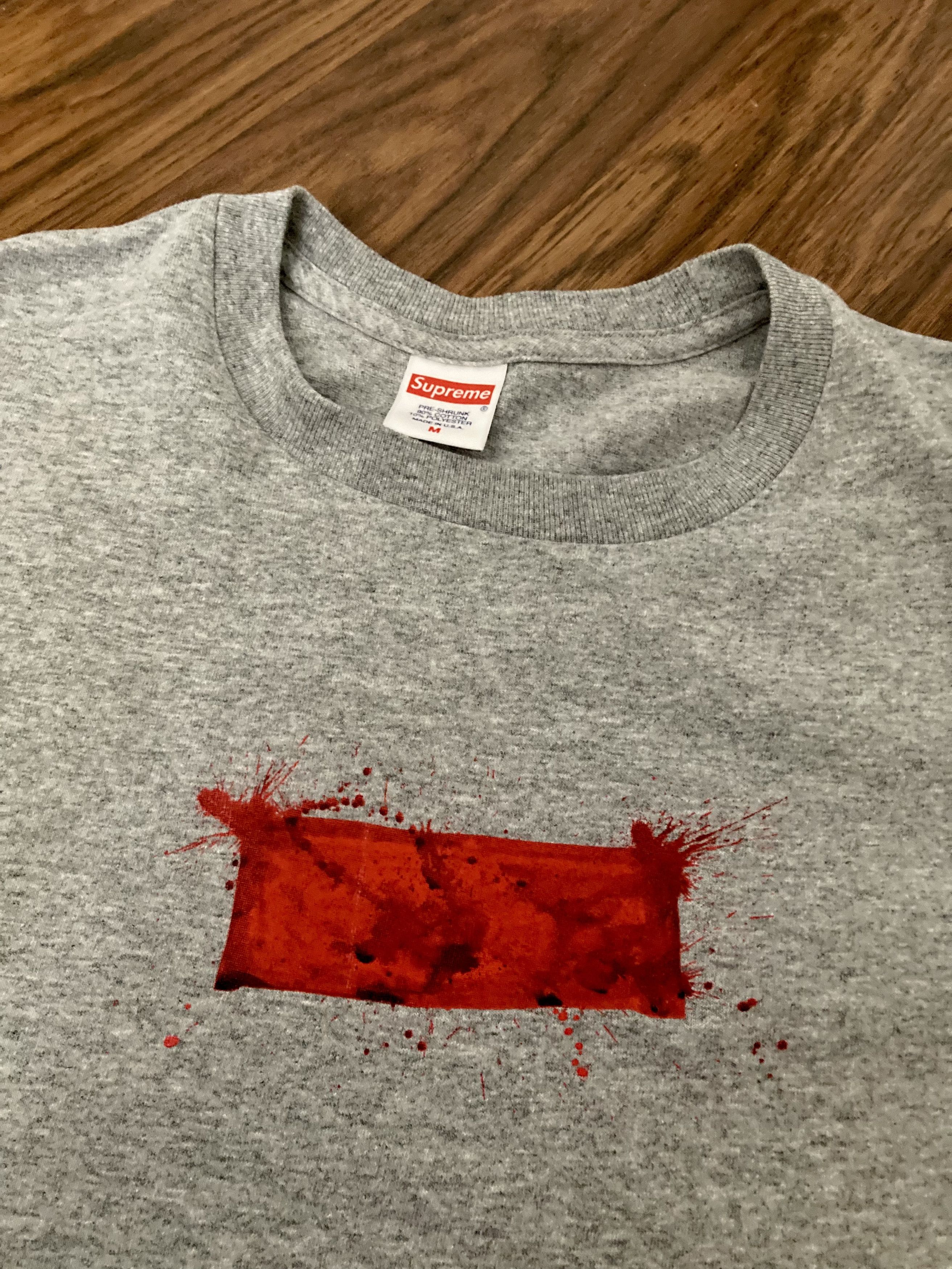 Supreme Ralph Steadman box logo grey Medium made in USA Size US M / EU 48-50 / 2 - 2 Thumbnail