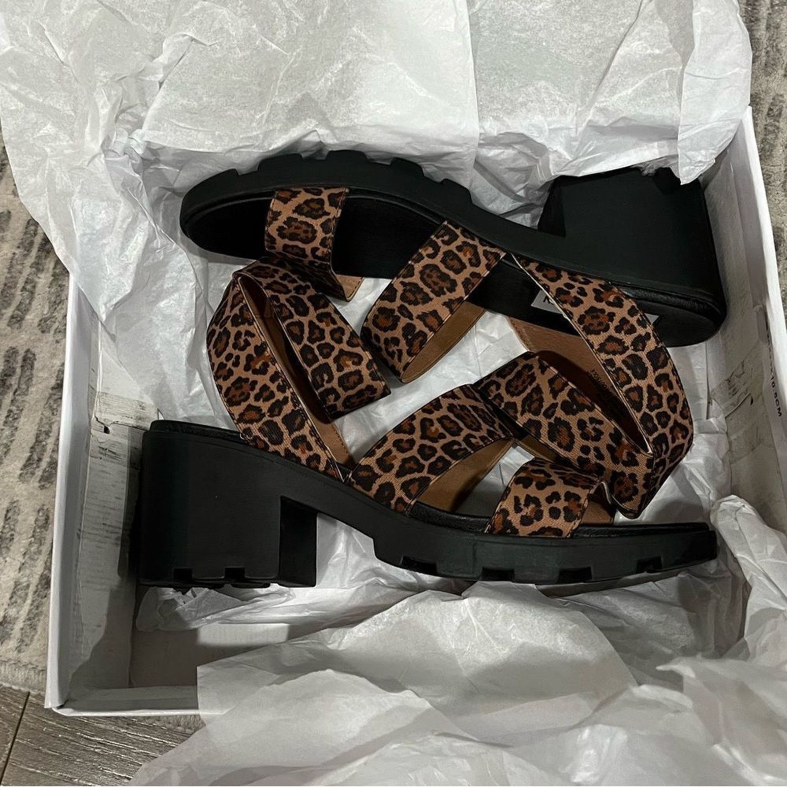 Steve Madden Steve Madden Haidar Leopard Sandals Chunky Sole Platform 7 Size US 7 / IT 37 - 8 Thumbnail