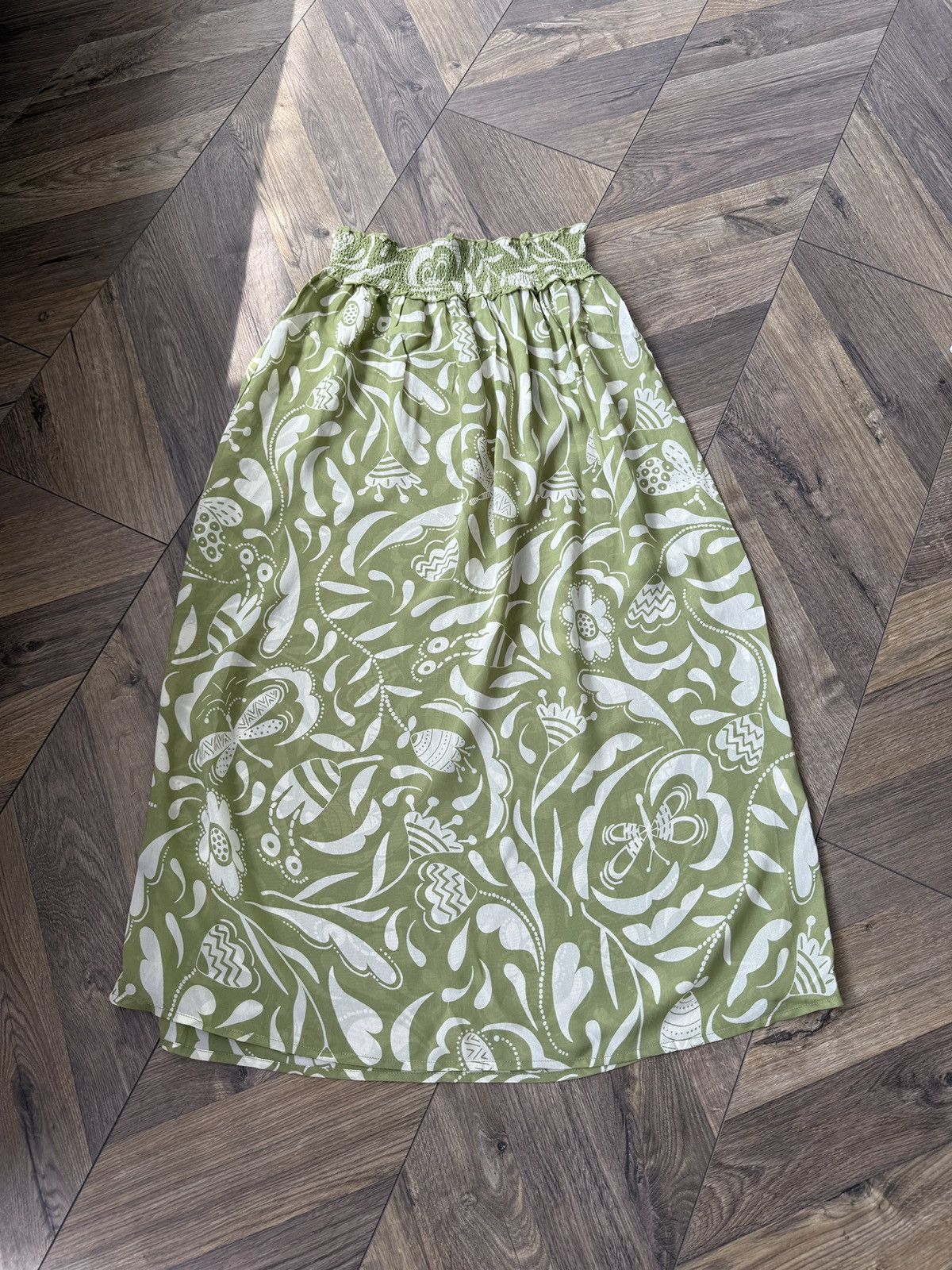 Gudrun Sjoden Vintage Gudrun Sjoden Green Floral Midi Skirt Womens Size M / US 6-8 / IT 42-44 - 1 Thumbnail