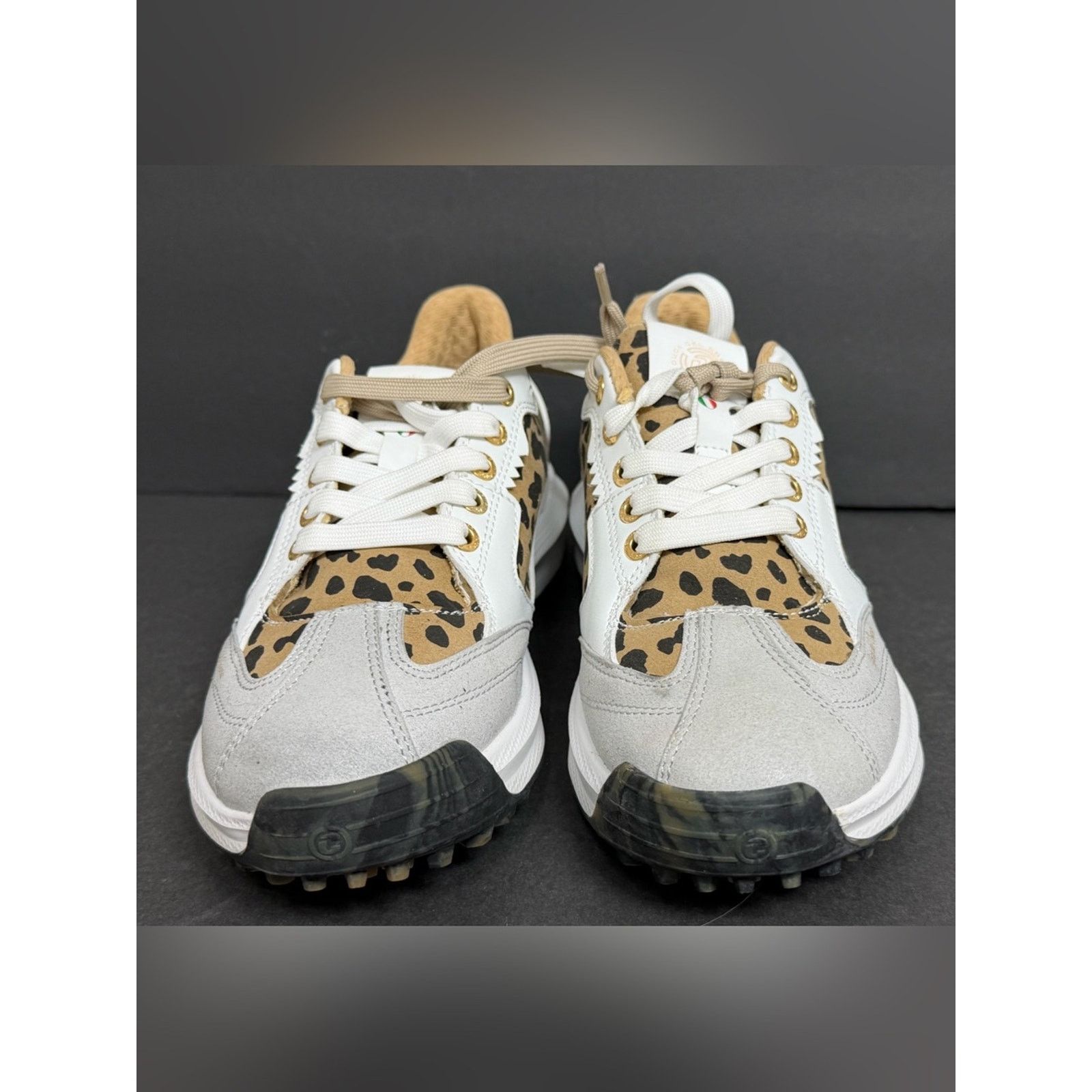 Other Duca Del Cosma Aviva Waterproof Golf Shoes White Leopard Size US 7.5 / IT 37.5 - 5 Thumbnail