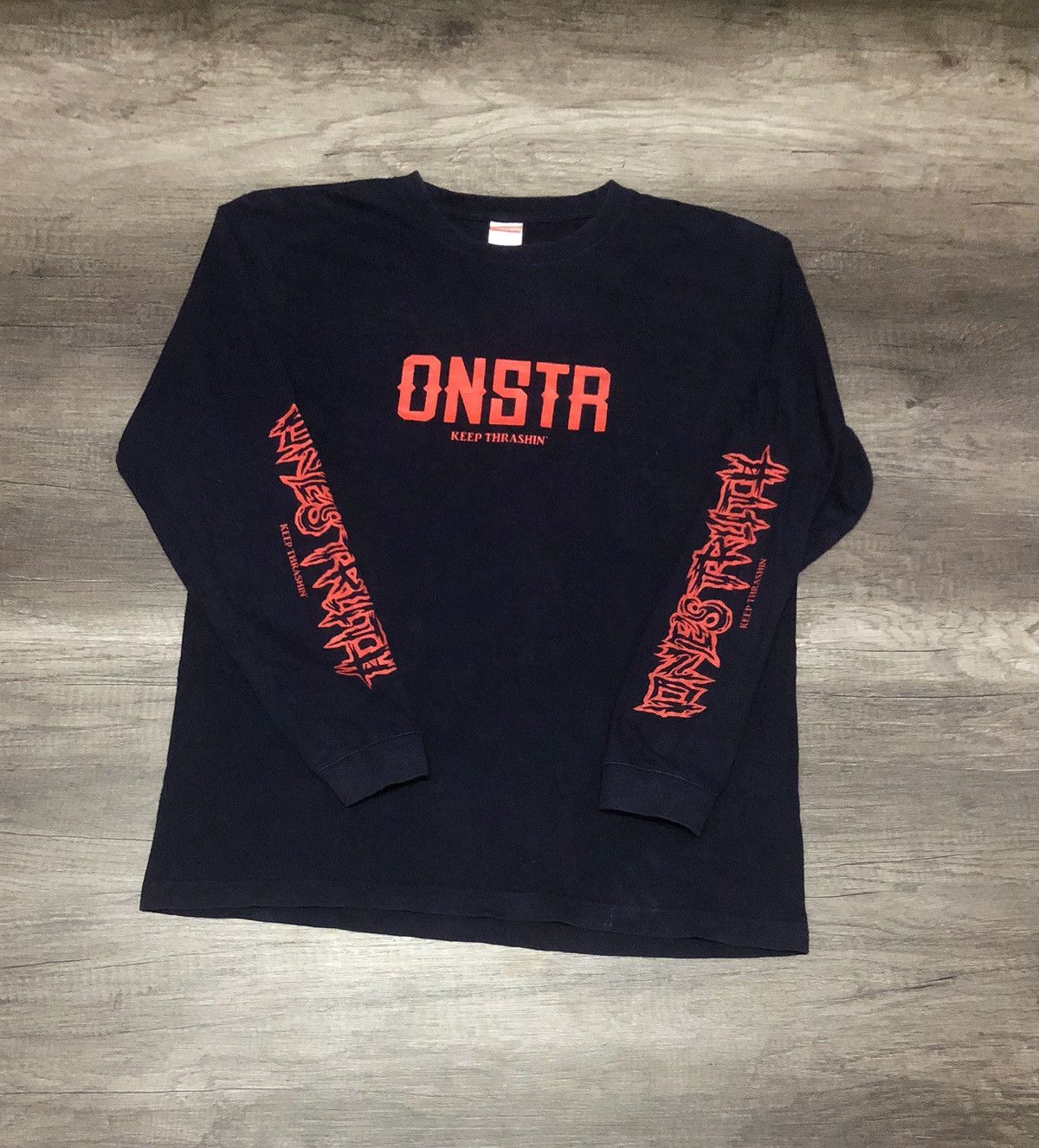 Band Tees Ones Truth Keep Thrashin Hardcore Band Long Sleeve Tshirt Size US L / EU 52-54 / 3 - 4 Thumbnail