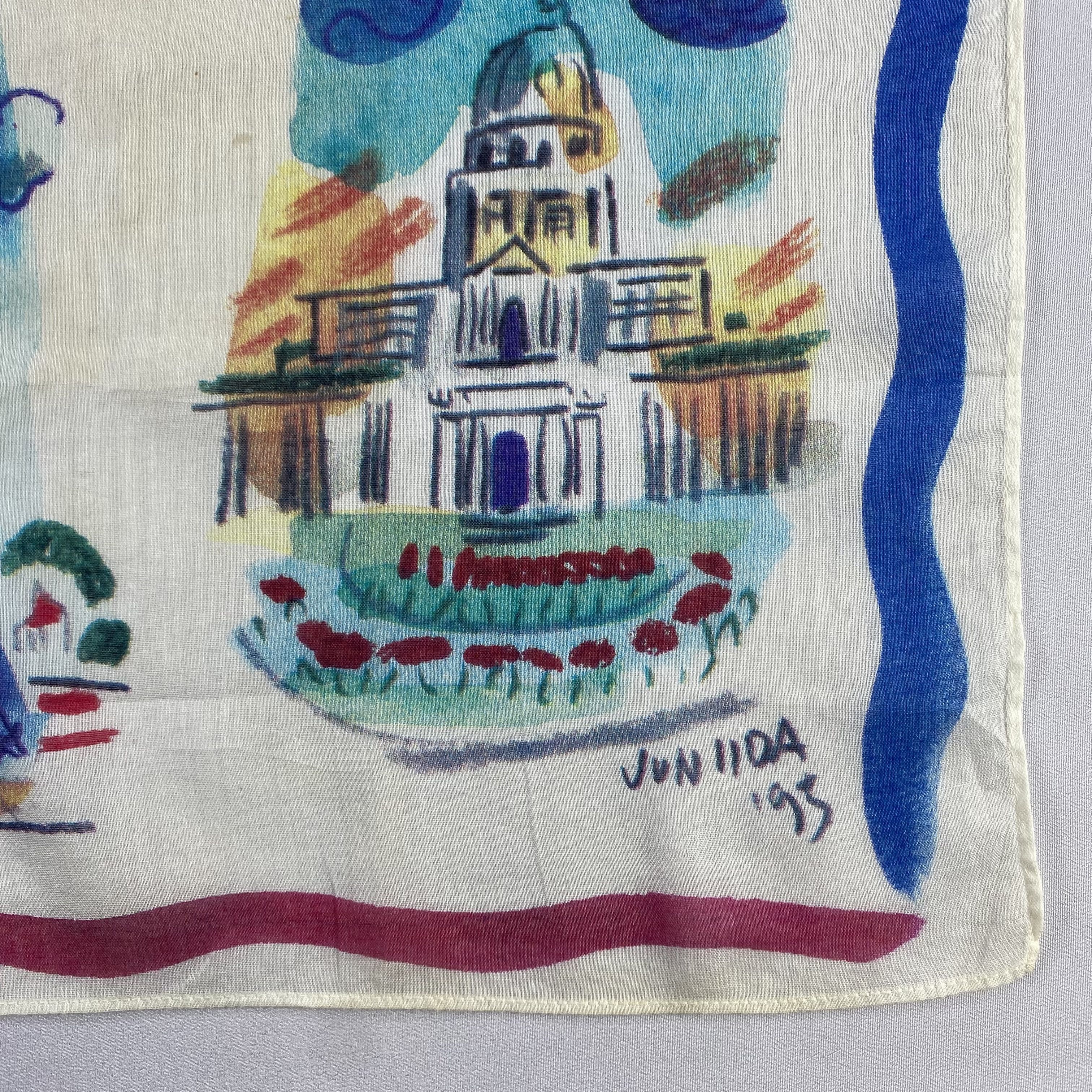 Vintage JUN IIDA Neckerchief / Bandana / Handkerchief-P424 Size ONE SIZE - 3 Thumbnail