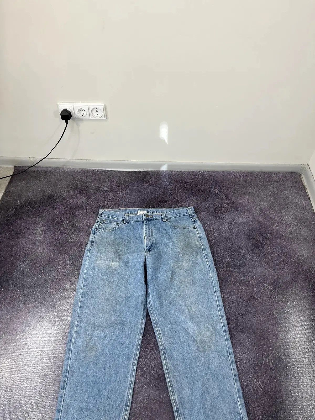 Carhartt Vintage 90s Carhartt Blue Work American Hype Denim Jeans Size US 38 / EU 54 - 6 Thumbnail