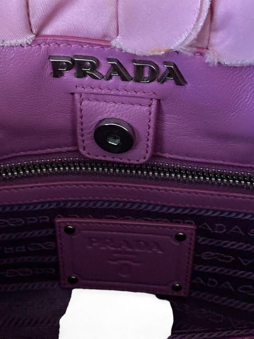 Prada Prada - Pink Ruffle Handbag Tessuto Leather Size ONE SIZE - 3 Thumbnail