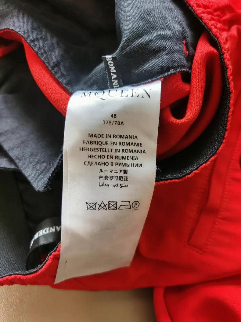 Alexander McQueen Alexander McQUEEN Red men's cropped pants 2504-Nextarrow Size US 32 / EU 48 - 5 Thumbnail