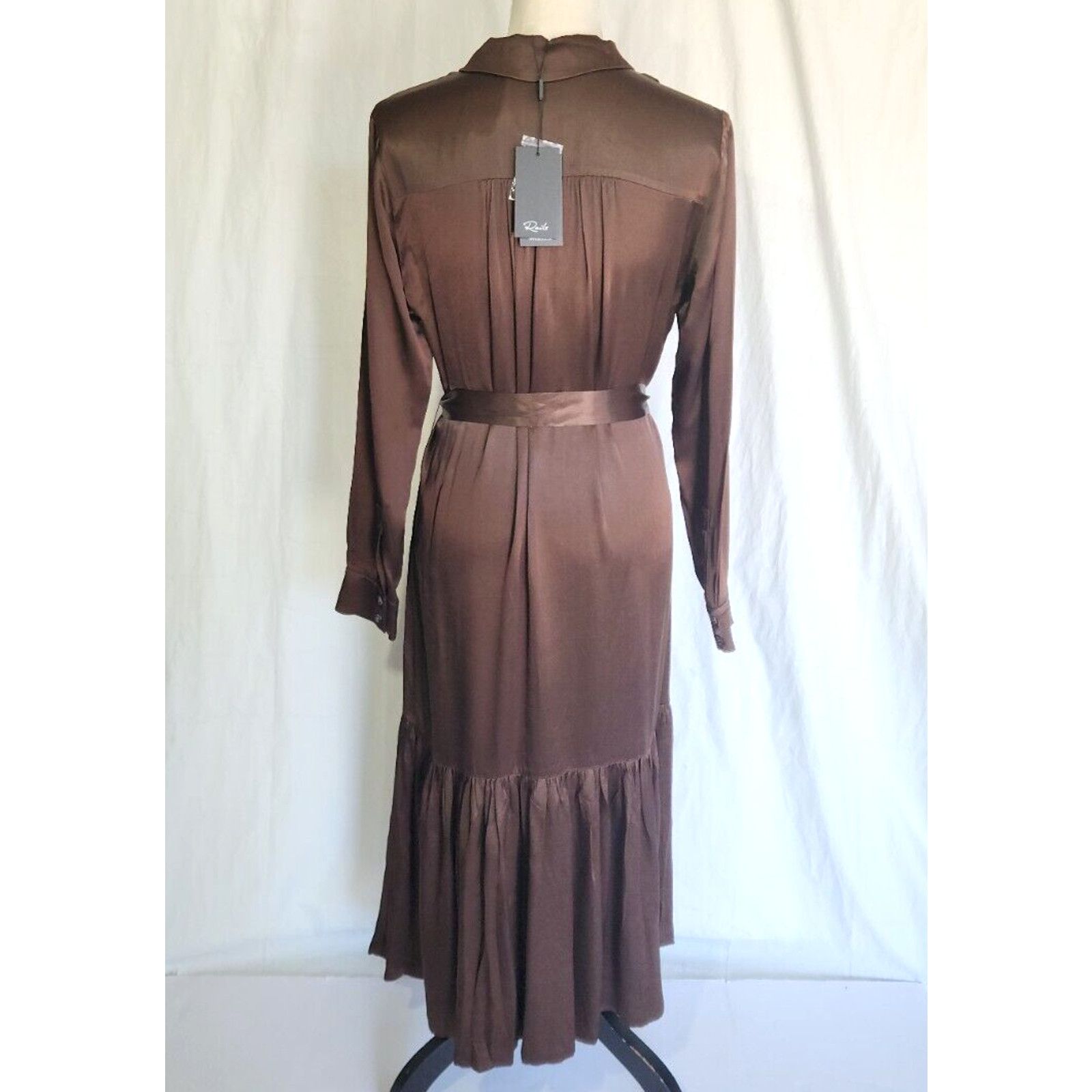 Rails New W/Tags Rails Moss Green Satin Beatrice Midi Dress Small Size S / US 4 / IT 40 - 7 Thumbnail