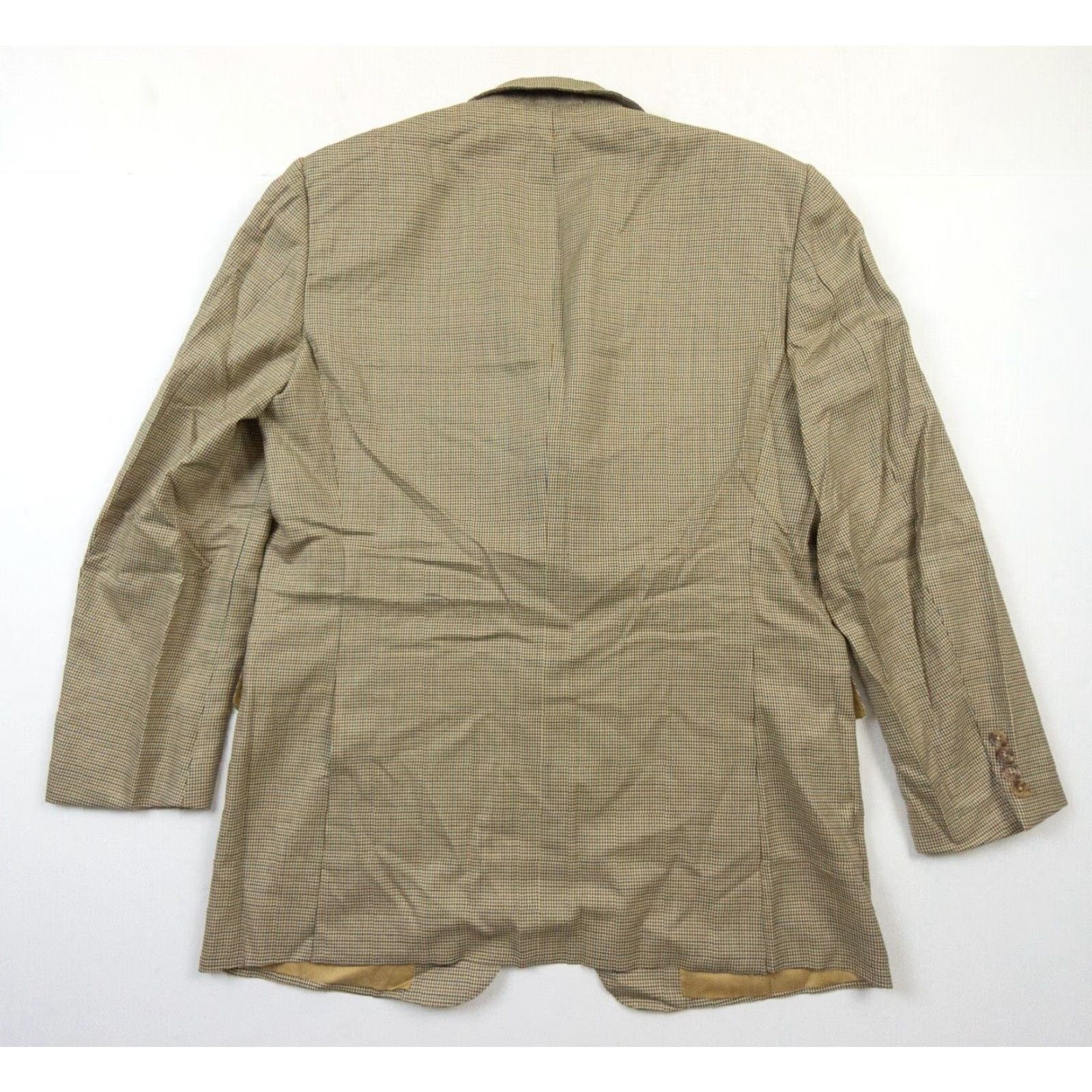 Ermenegildo Zegna Ermenegildo Zegna Blazer Mens 54 Brown Wool Check Jacket Regular Fit Preppy Size 54R - 5 Thumbnail