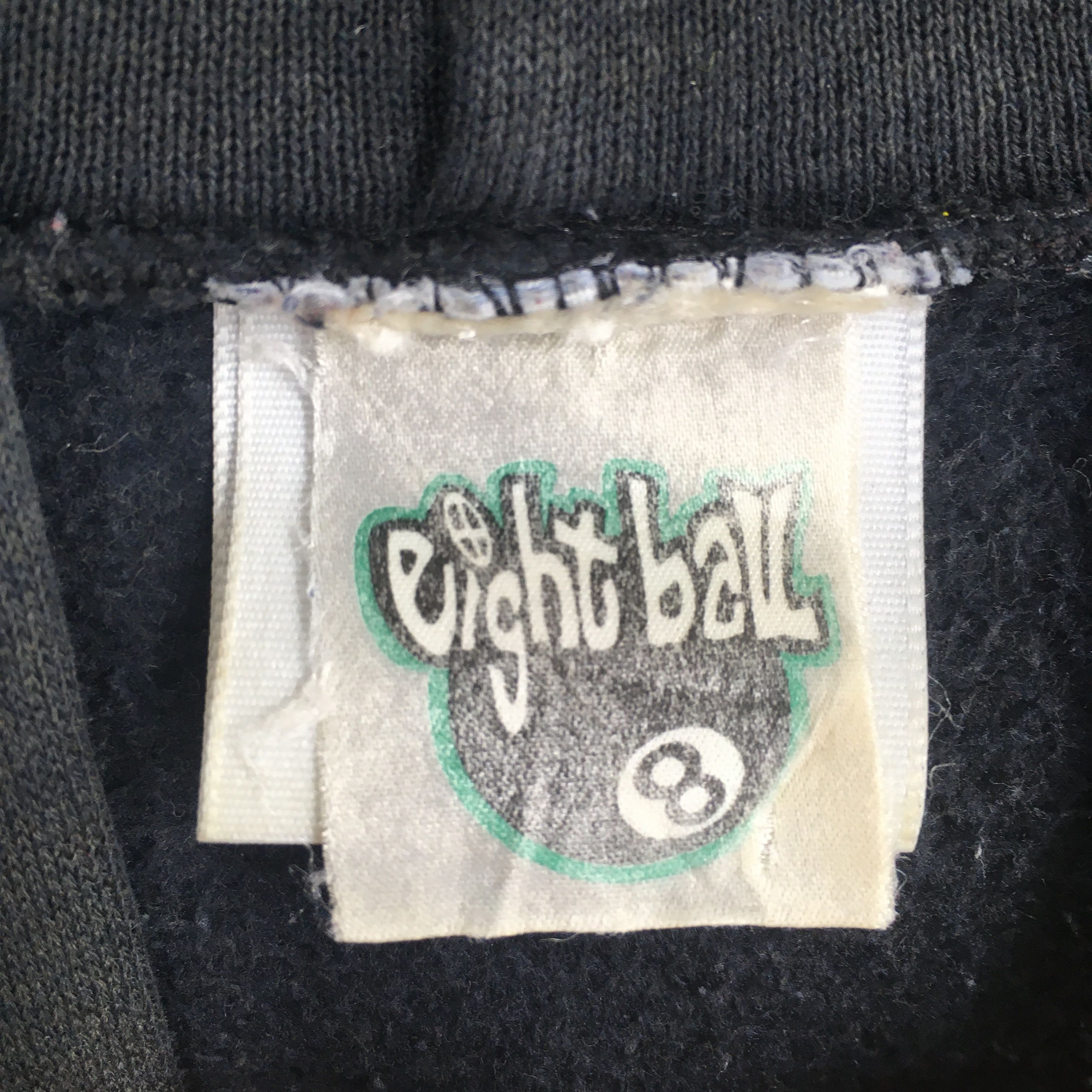 Stussy × Vintage Vintage Eight Ball Usa Black Hoodie Sweater XLarge Size US XL / EU 56 / 4 - 7 Thumbnail