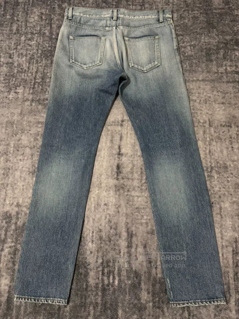Saint Laurent Paris Saint Laurent Paris Cat Claw Light Blue Destroyed Slash Je Size US 30 / EU 46 - 2 Thumbnail