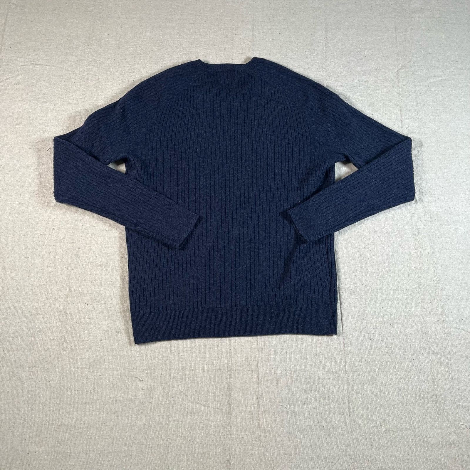 Massimo Dutti Massimo Dutti womens Large cashmere wool sweater Navy Blue Size L / US 10 / IT 46 - 2 Thumbnail