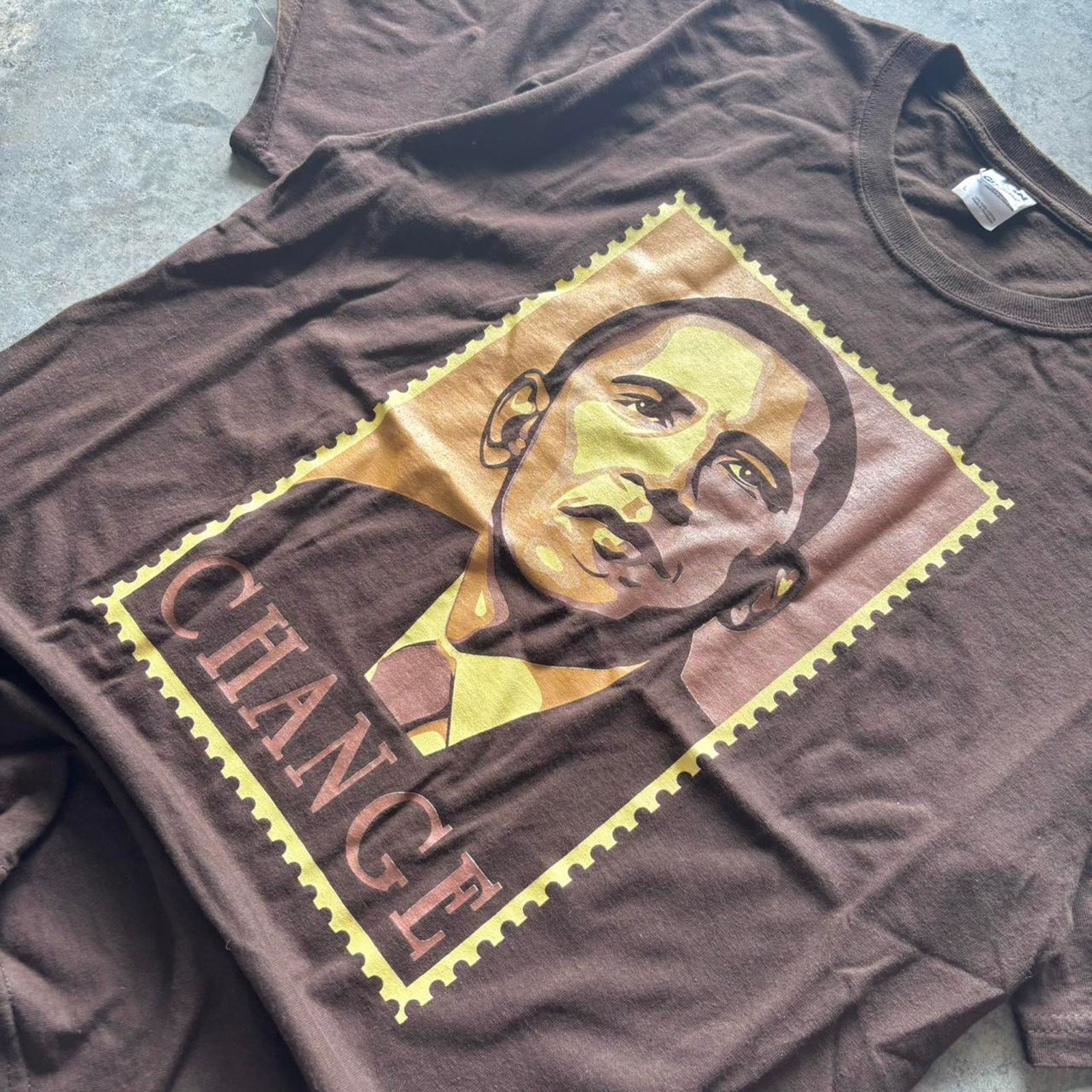 Gildan × Japanese Brand × Vintage Vintage Y2K Barack Obama Change T-shirt Size US L / EU 52-54 / 3 - 2 Thumbnail