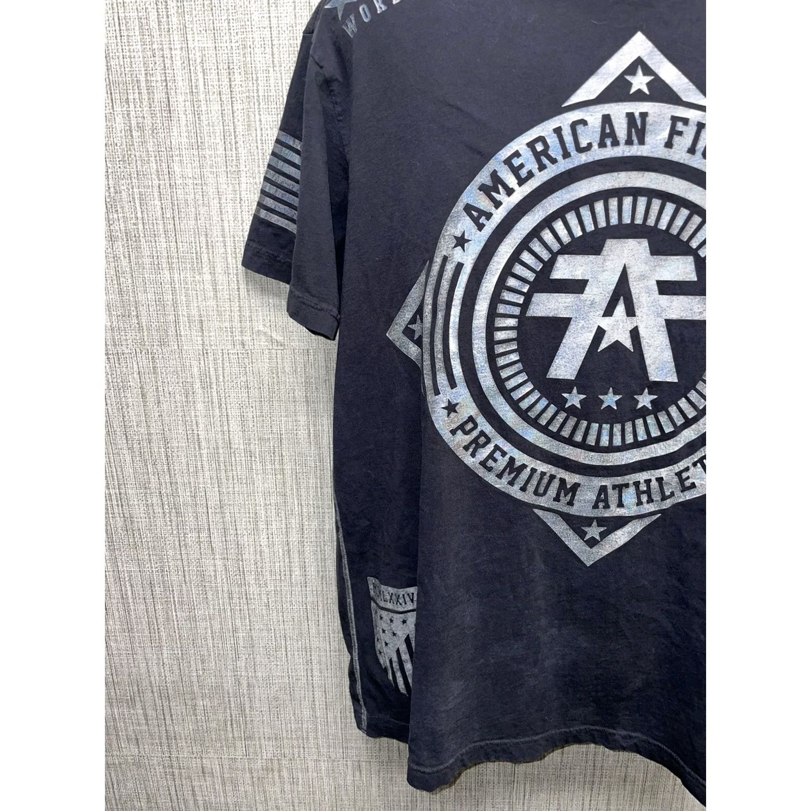Vintage American Fighter T-Shirt Mens XL Black Size US XL / EU 56 / 4 - 5 Thumbnail