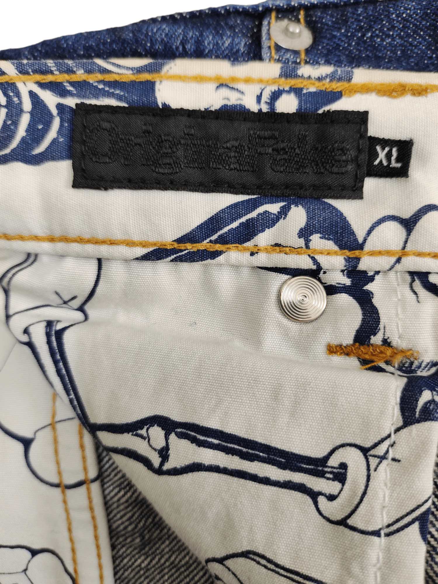 Kaws × Medicom Toy × Original Fake Original Fake X Kaws Selvedge Distressed Hem Denim Jeans Size US 33 - 16 Thumbnail