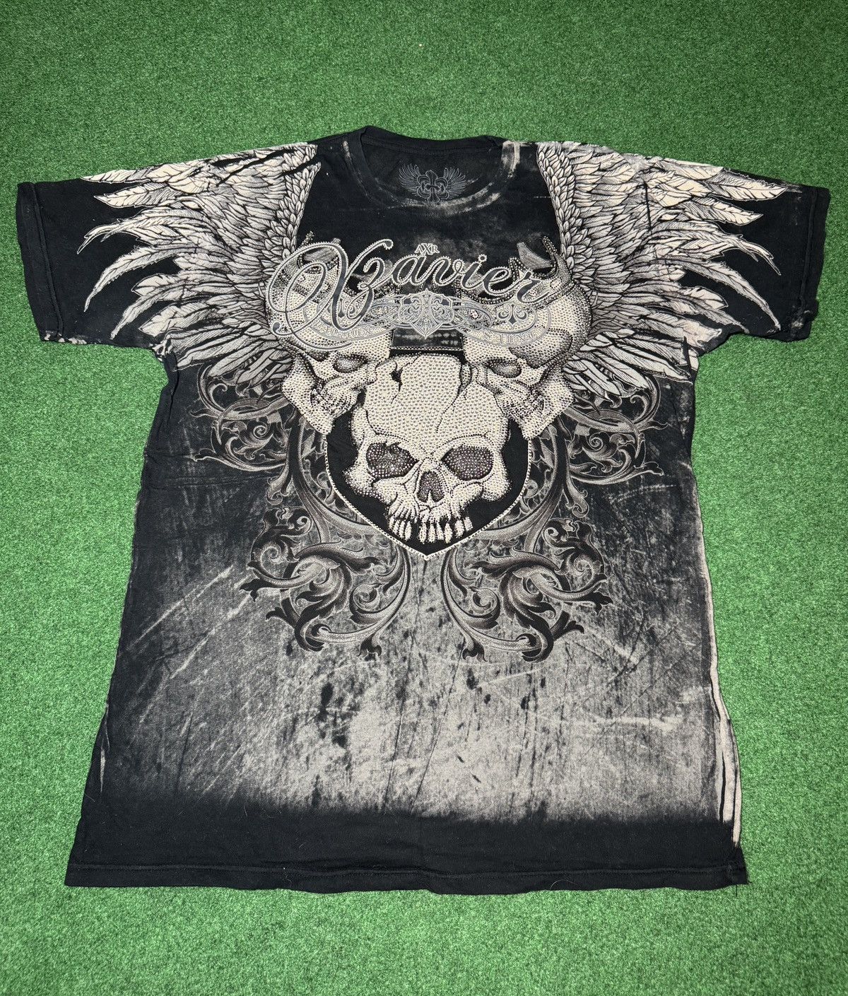 Affliction Y2K Affliction Style Skull Gothic Biker Grunge T Shirt