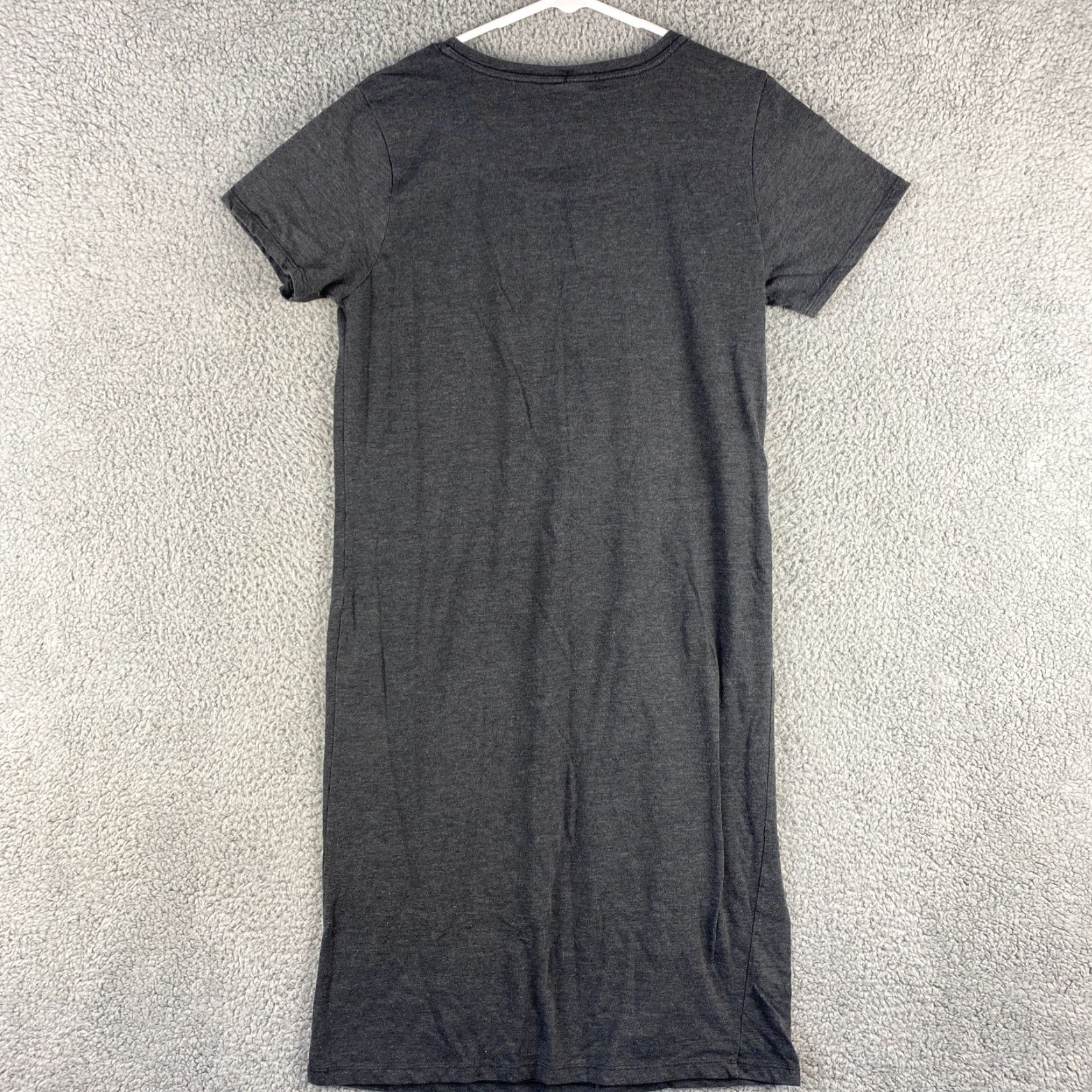 Vintage Air Waves Women's Short Sleeve Scoop Neck T-Shirt Dress Gray / 41-46 XL Knee Length Casual Solid Polyester Size XL / US 12-14 / IT 48-50 - 6 Thumbnail