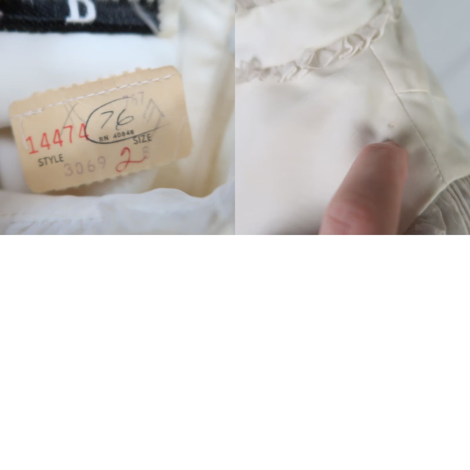 Vintage VINTAGE Jack Bryan Formal Maxi Dress 8 Cream Pink Floral Embroidered Long Sleeve 60s 70s Bohemian Women Size M / US 6-8 / IT 42-44 - 8 Thumbnail