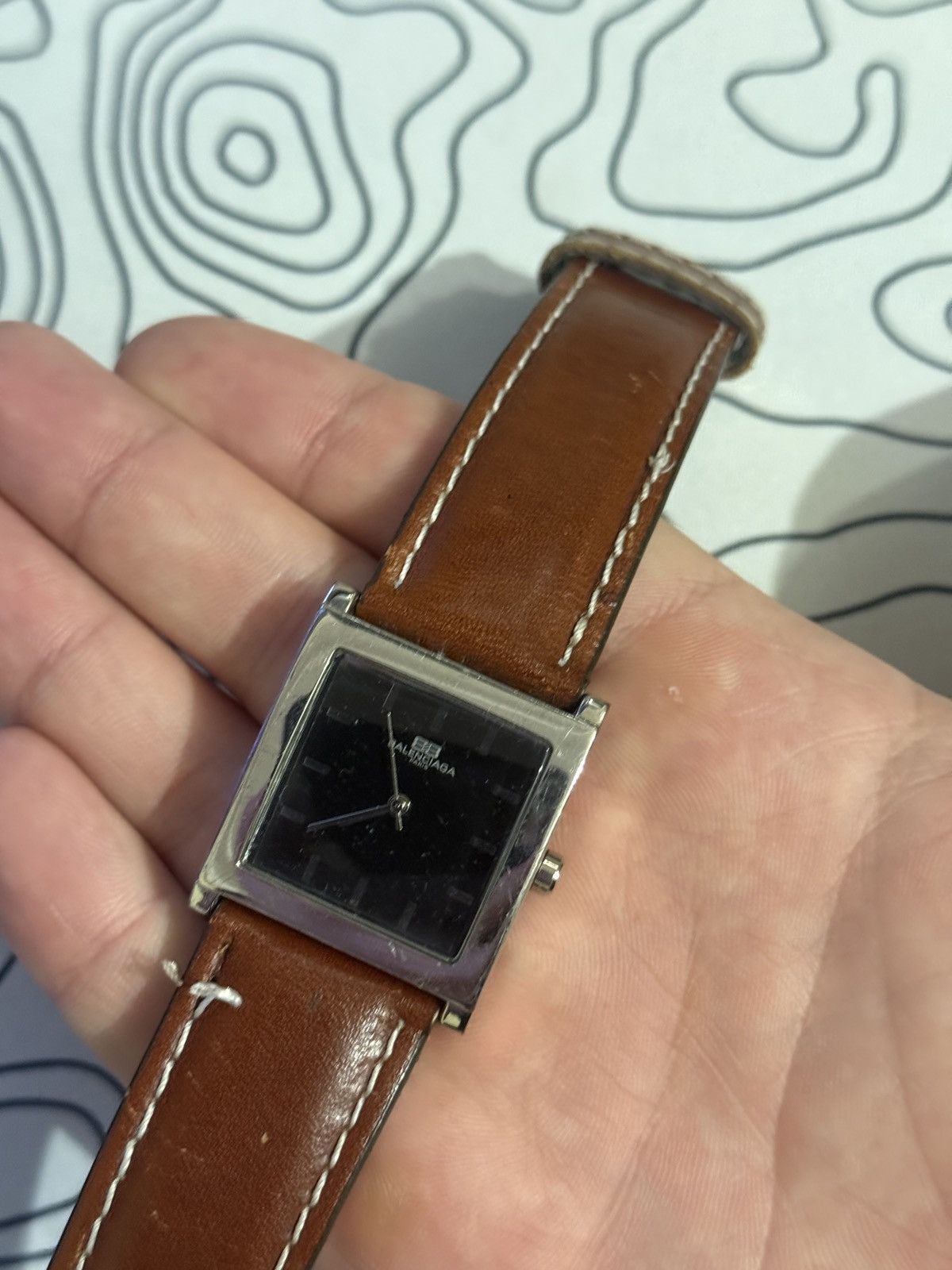 Balenciaga Balenciaga Paris brown Leather Minimalist Watch Size ONE SIZE - 3 Thumbnail