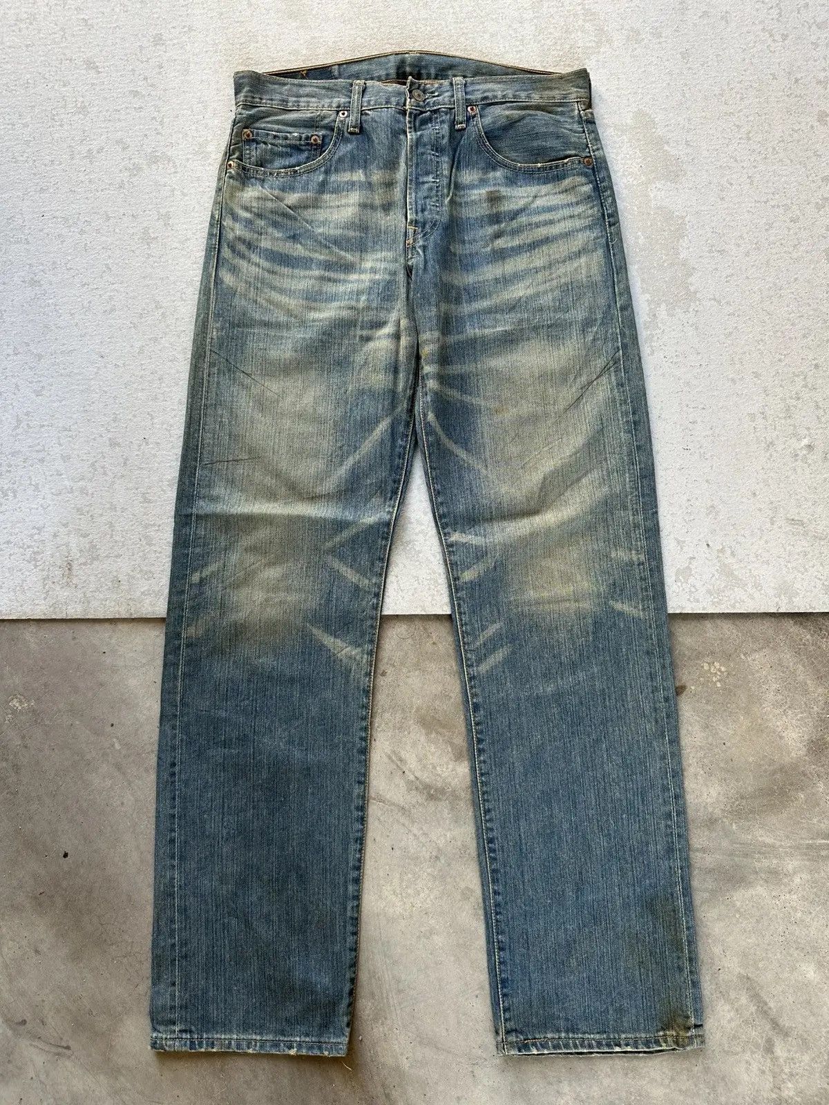 W33 L32 🔥🔥 Vintage LEVI’S 501 Jeans Rusty Denim Pants