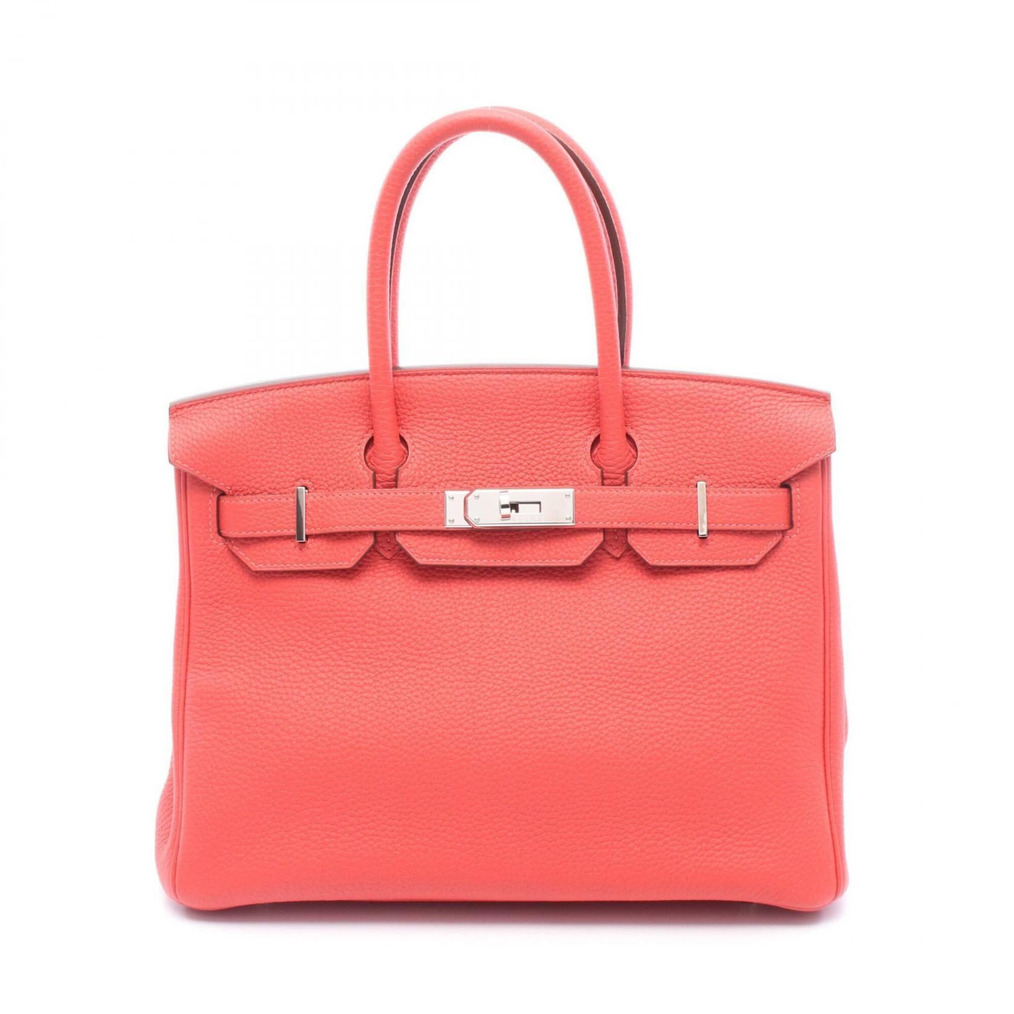 Hermes Hermes Birkin 30 Handbag, Leather, Togo Women's, Red Size ONE SIZE - 1 Thumbnail