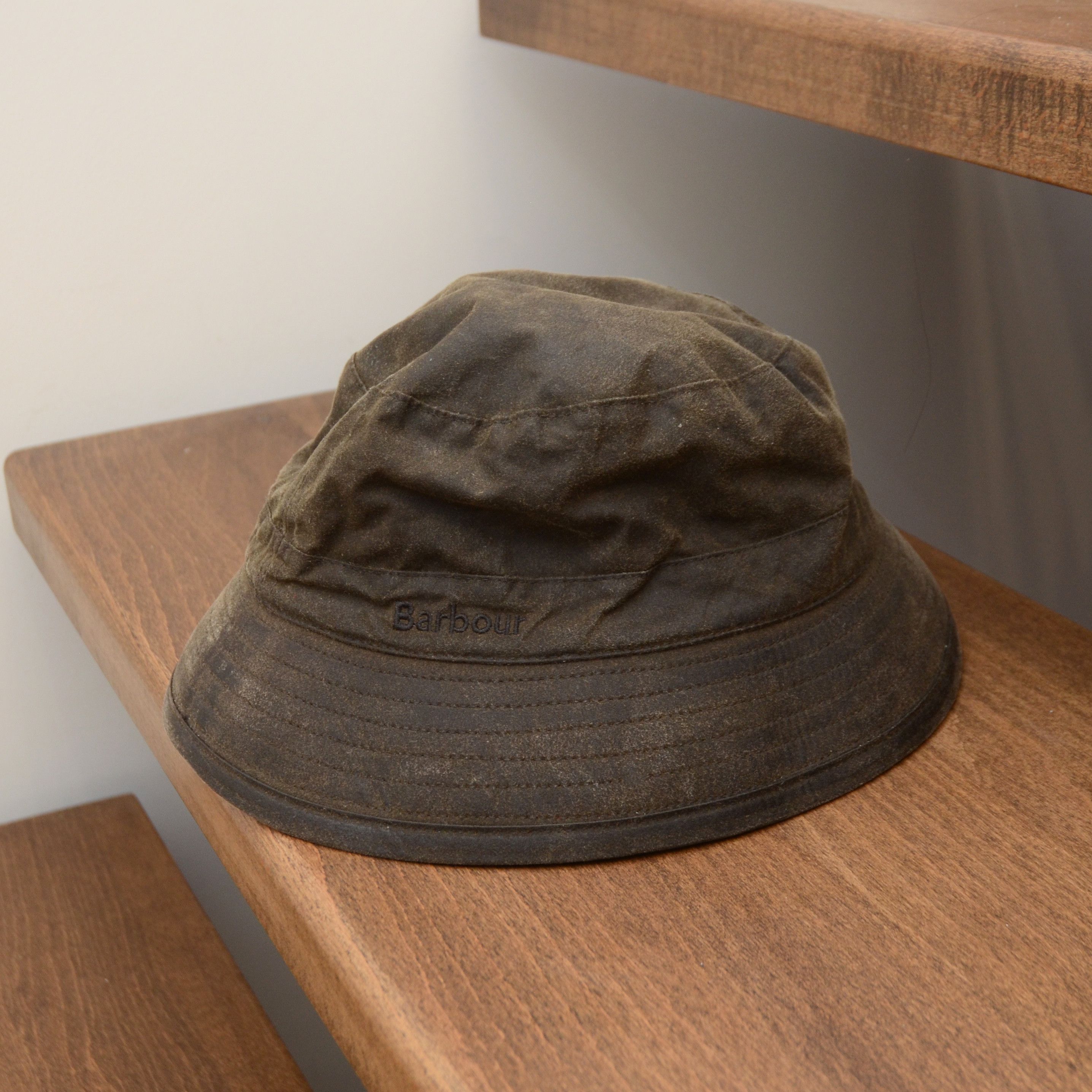 Barbour BARBOUR Waxed Cotton Bucket Hat Khaki Brown Waterproof Size ONE SIZE - 1 Thumbnail