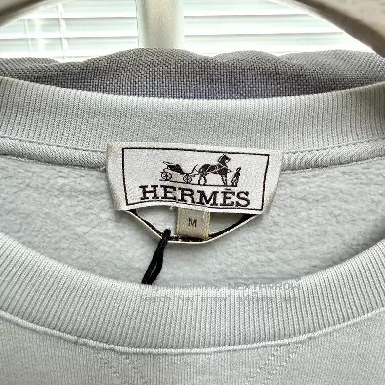 Hermes Hermes Grey Hoodie, Classic Model, H-Striped Logo on Both Size M / US 6-8 / IT 42-44 - 3 Thumbnail