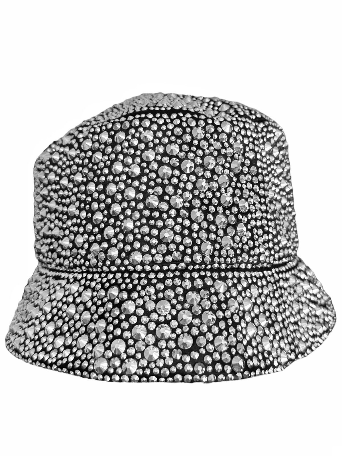 Prada $2,650 FIRE Crystal Stud Silk Bucket Hat Size ONE SIZE - 7 Thumbnail