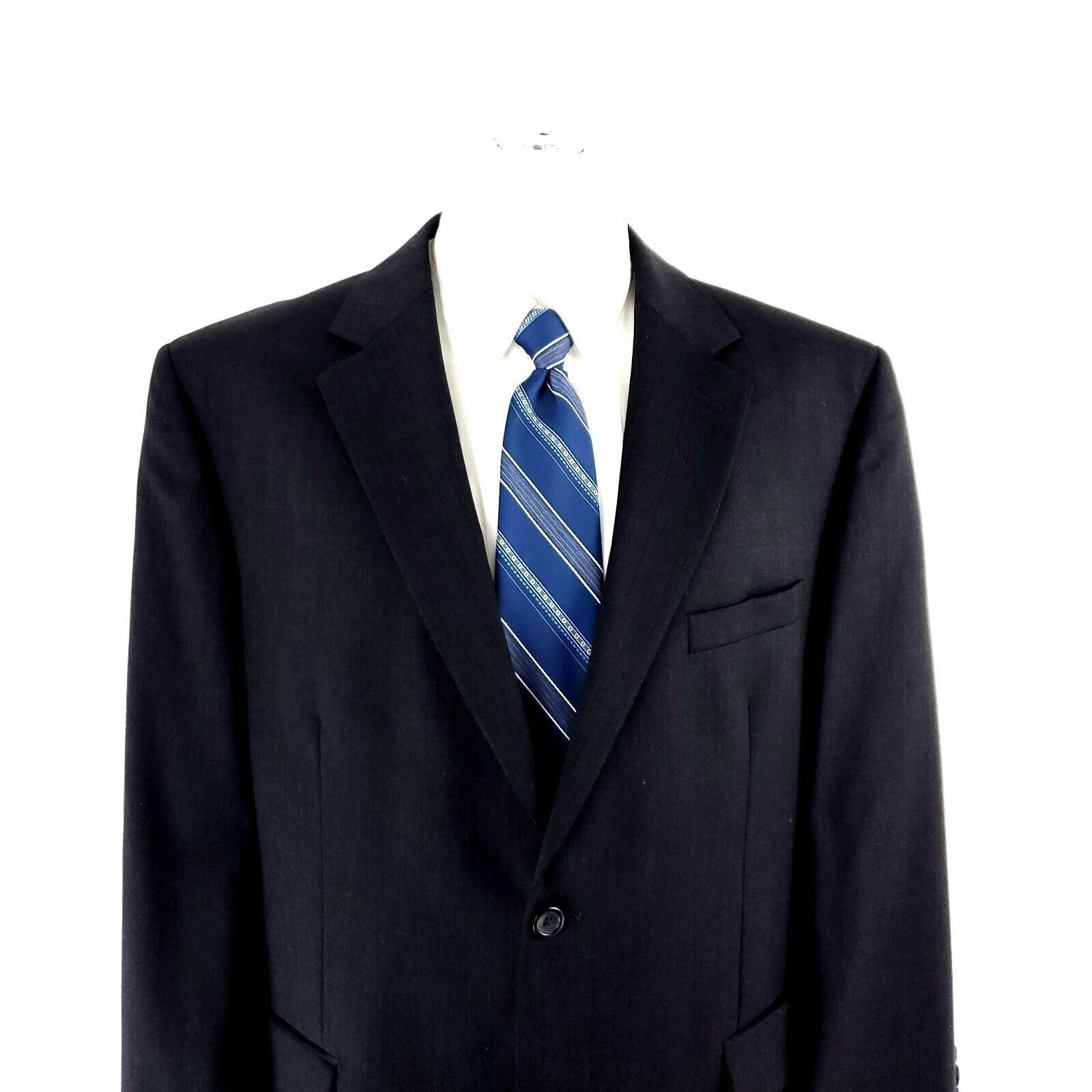 Calvin Klein Calvin Klein Wool 2 Button Blazer 38R Gray Herringbone Size 38R - 1 Thumbnail