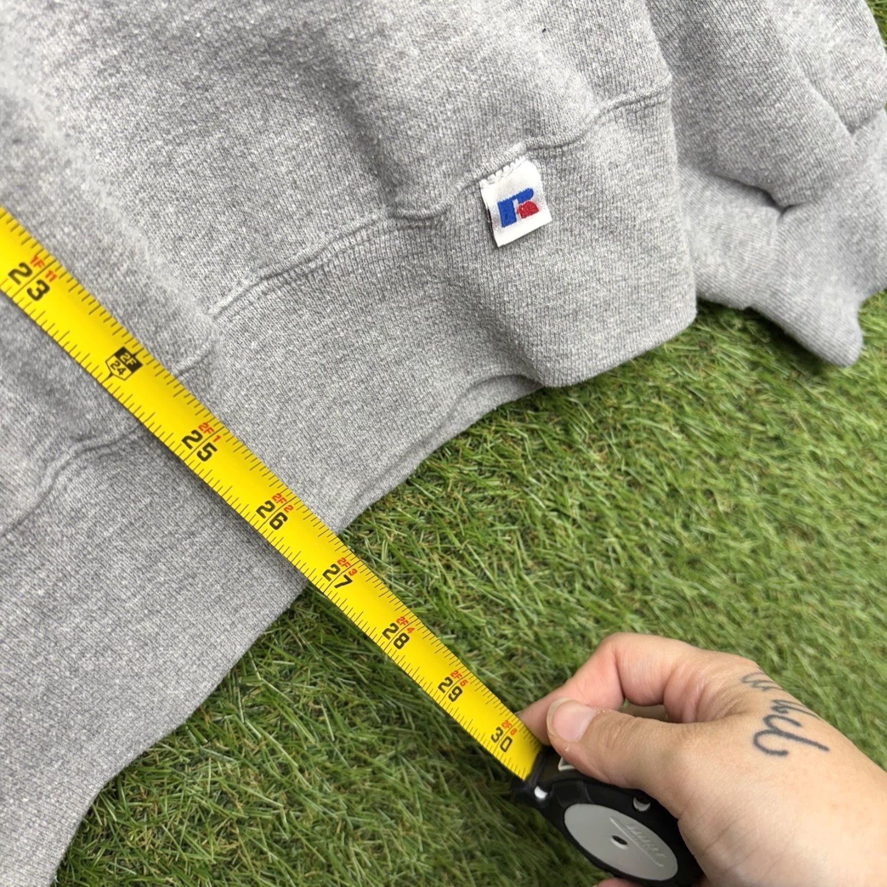 Russell Athletic VINTAGE Siena Heights University Sweatshirt Mens XL College University of Siena Pullover Hooded Cotton Blend Gray Size US XL / EU 56 / 4 - 4 Thumbnail