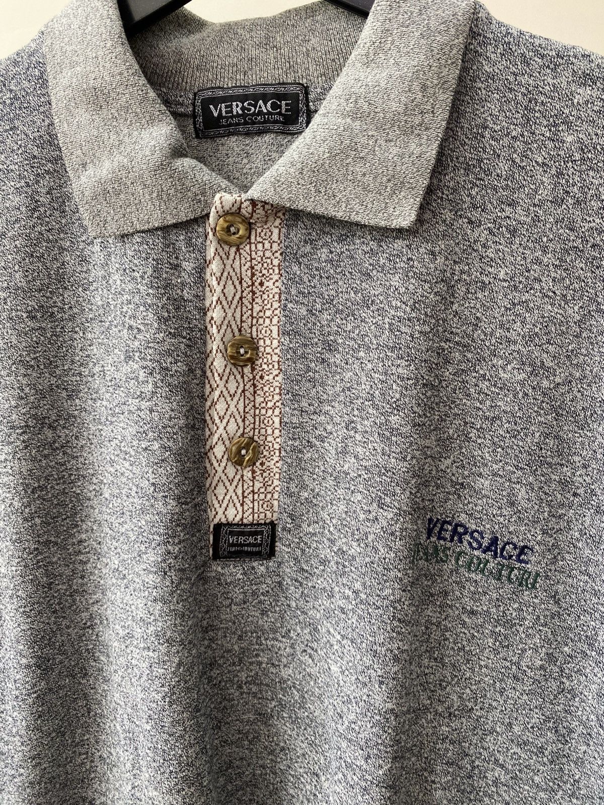 Versace × Vintage Vintage Versace Jeans Couture Old money style polo t- shirt Size US XL / EU 56 / 4 - 8 Thumbnail