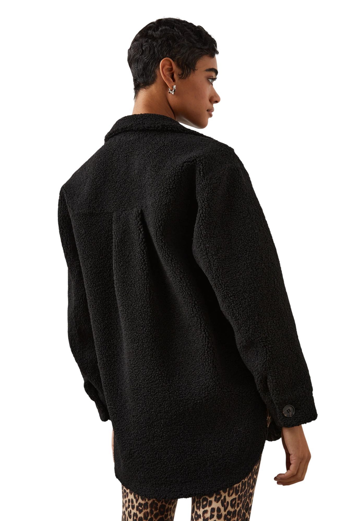 Rails Rails Connie Button Front Black Teddy Womens Size Medium MRS Size M / US 6-8 / IT 42-44 - 3 Thumbnail