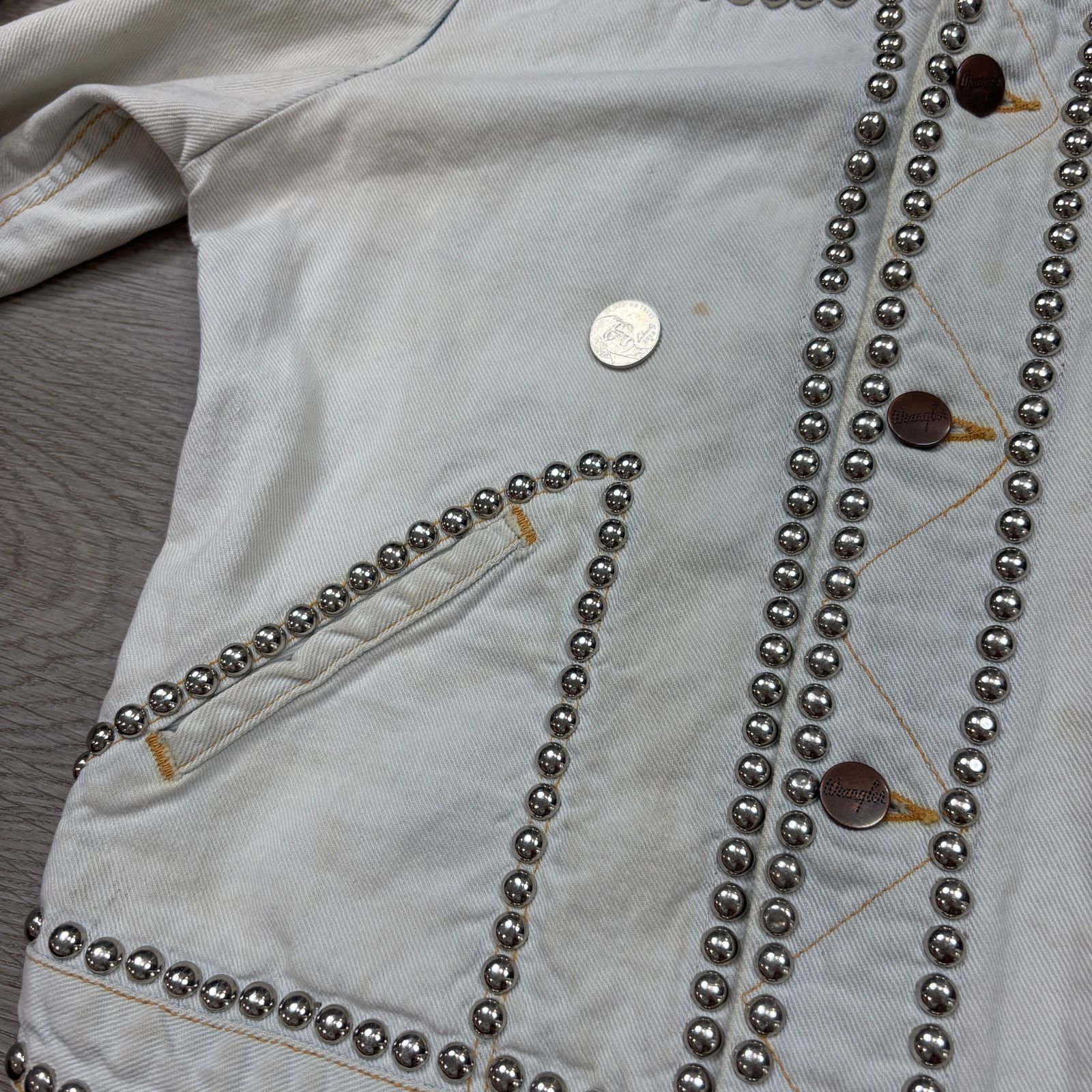 Vintage × Wrangler True Vintage 70s Wrangler 3 Pocket Selvedge Denim Jacket Size S / US 4 / IT 40 - 10 Thumbnail