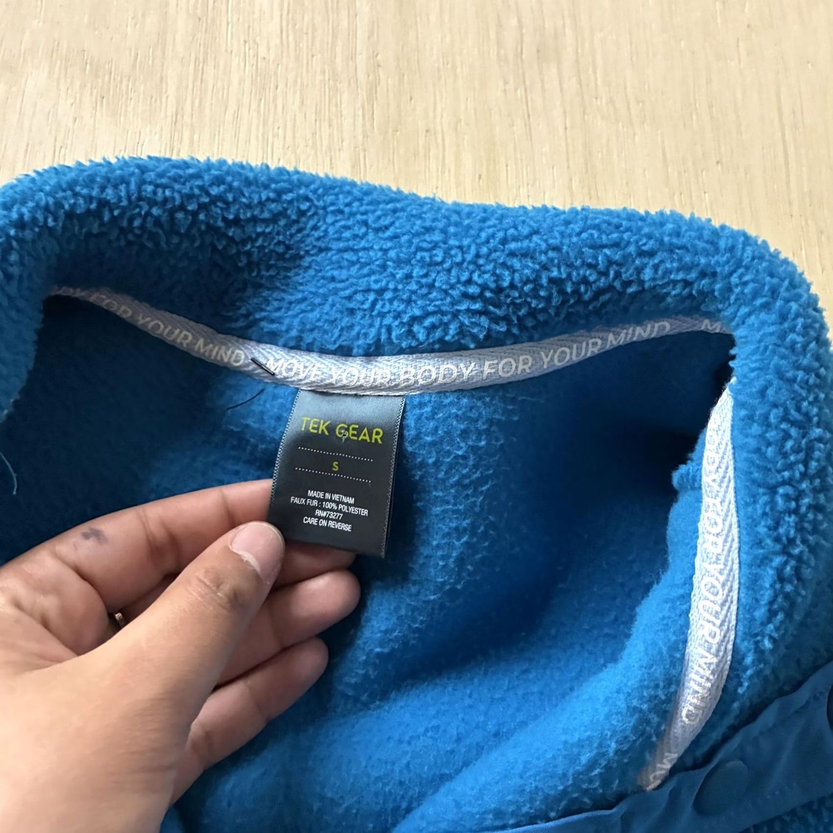 Tek Gear Tek Gear Sweatshirt Womens Small Blue Colorblock Sherpa Fleece Pullover Snap Size S / US 4 / IT 40 - 3 Thumbnail