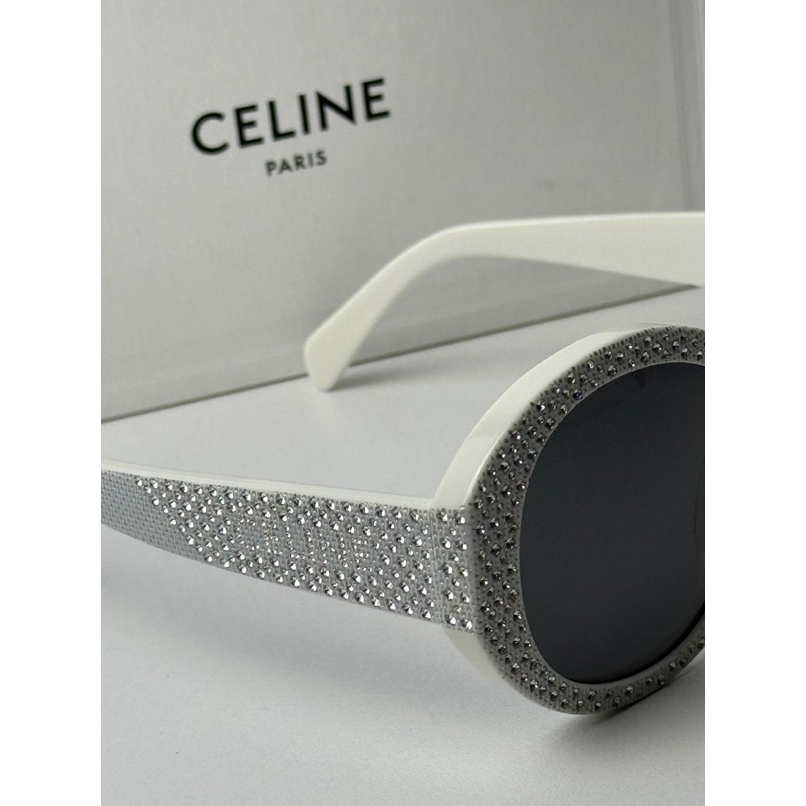 Celine NEW Celine CL4240IS White Crystal Sunglasses $1050 Size ONE SIZE - 4 Thumbnail