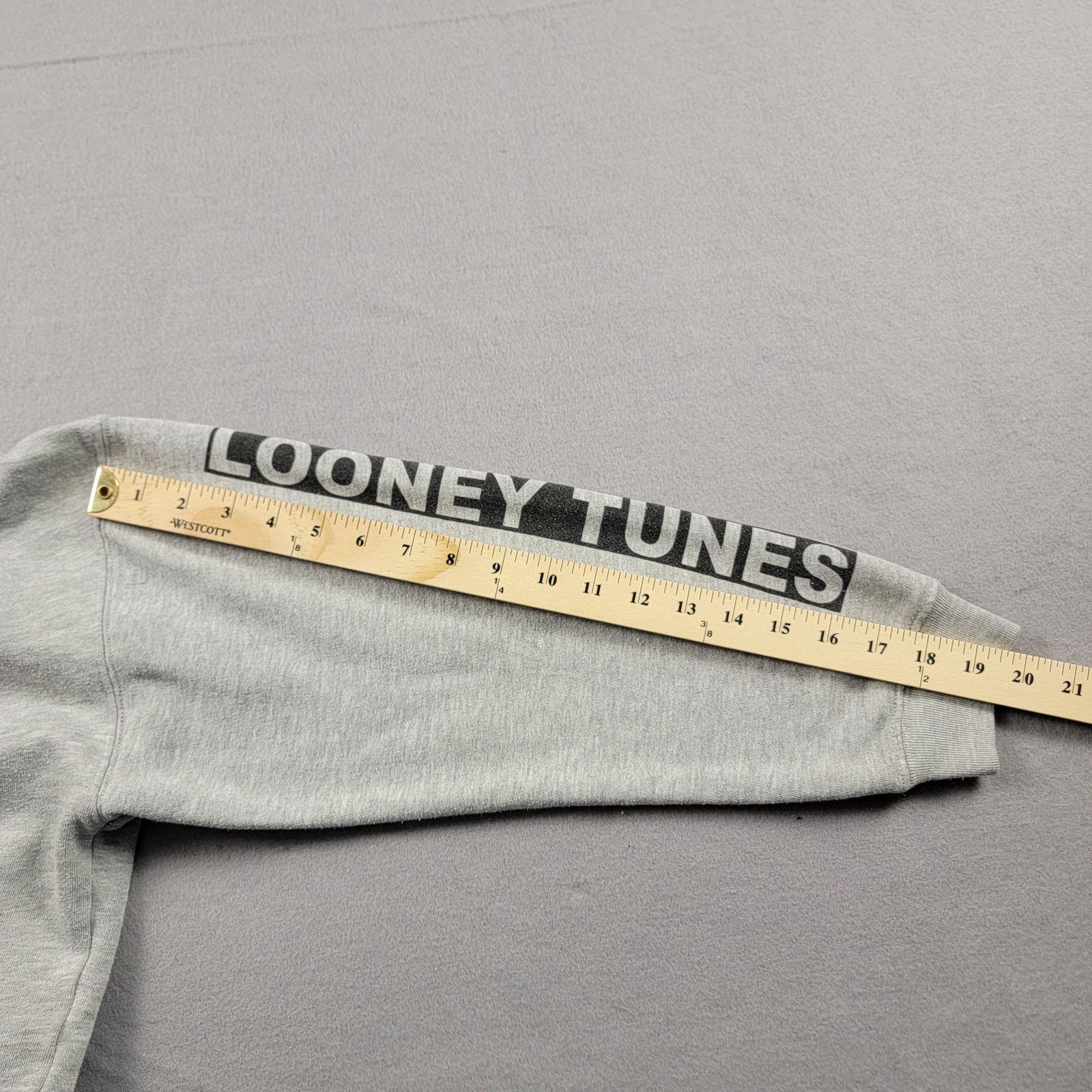 Warner Bros Looney Tunes Bugs Bunny Taz Hoodie Gray Mens M Used Graphic Size US M / EU 48-50 / 2 - 8 Thumbnail