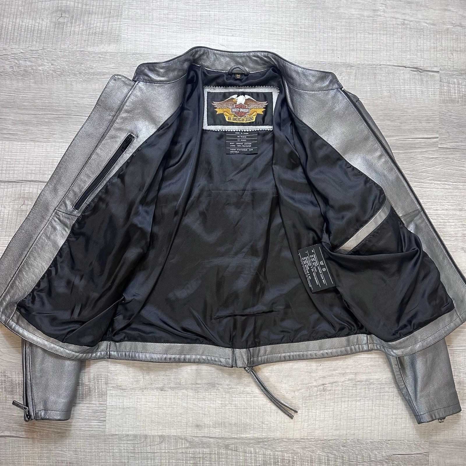 Harley Davidson Harley Davidson Genuine Leather Motorcycle Jacket Silver Size M / US 6-8 / IT 42-44 - 7 Thumbnail
