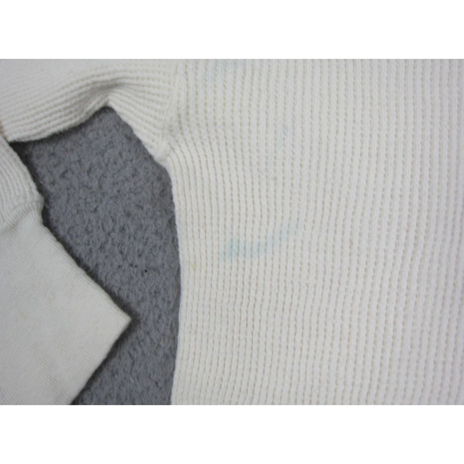Vintage VINTAGE K-mart Shirt Mens L Creme Thermal Waffle Knit Long Sleeve 90s Ivory Crew Neck 90s Mens L Thermal Shirt Size US L / EU 52-54 / 3 - 4 Thumbnail